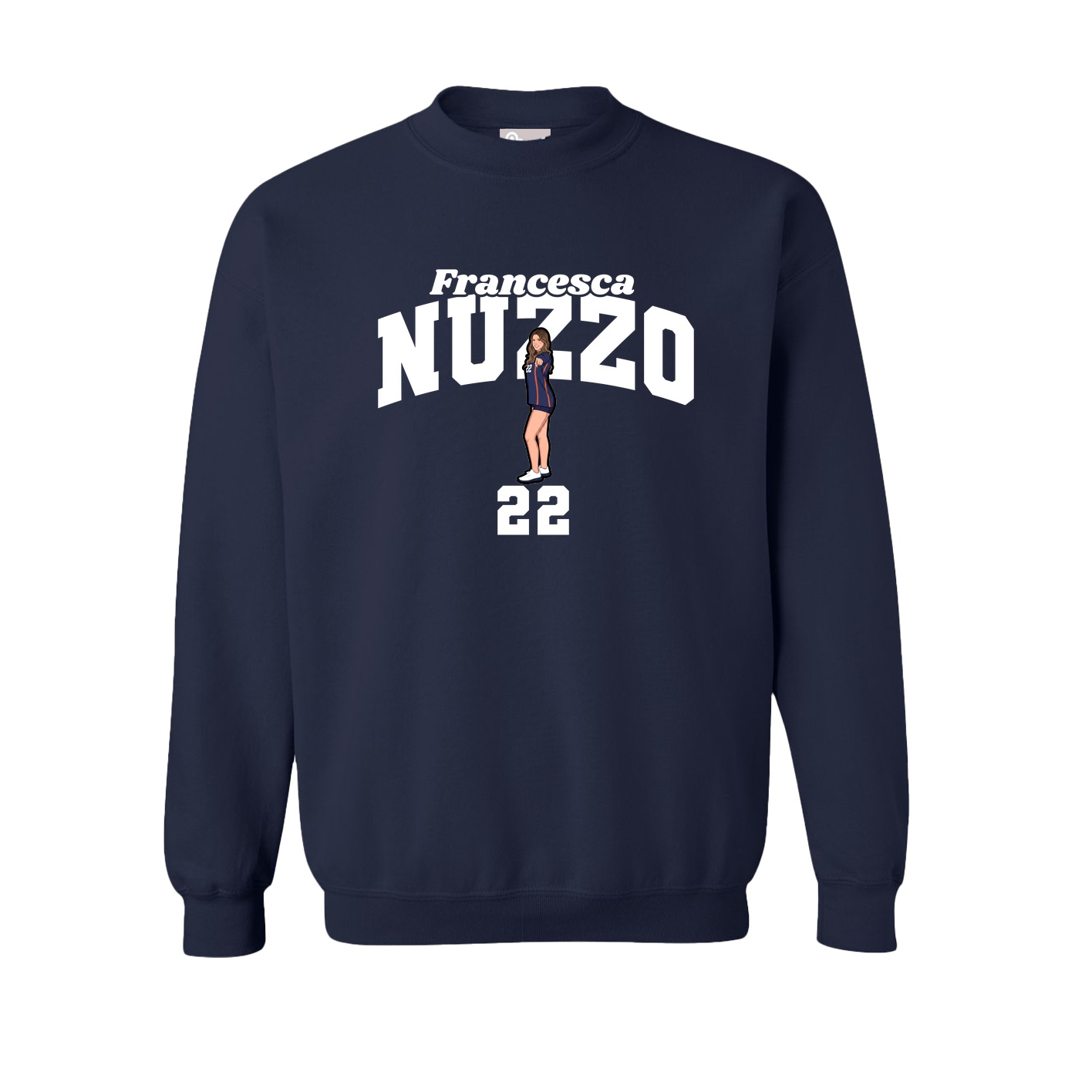 Fleece Crew — Signature Arch in Navy
