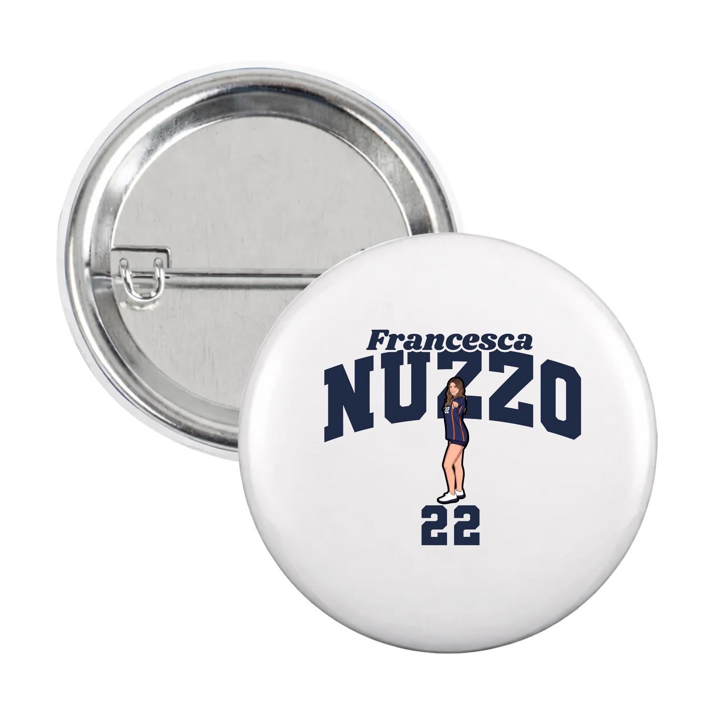 Game Day Button — Signature Arch in White