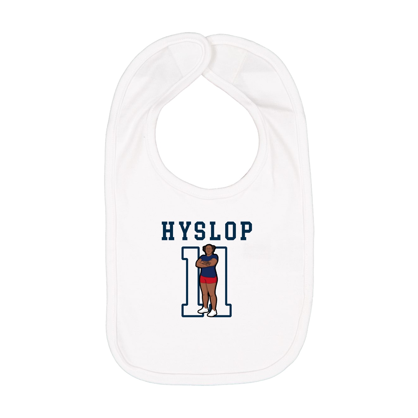 Infant Bib — Shirsey in White