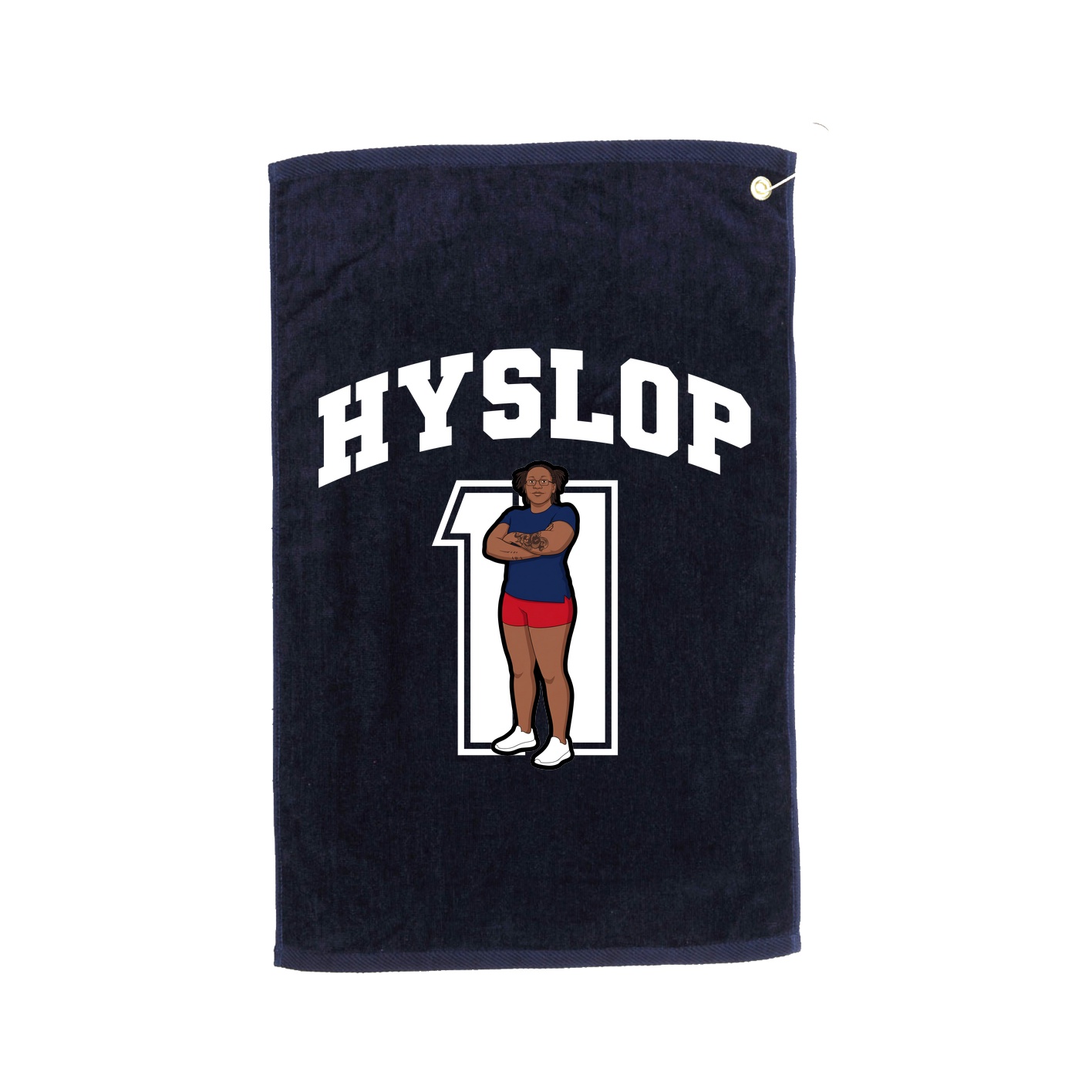 Golf Towel — Number in Navy