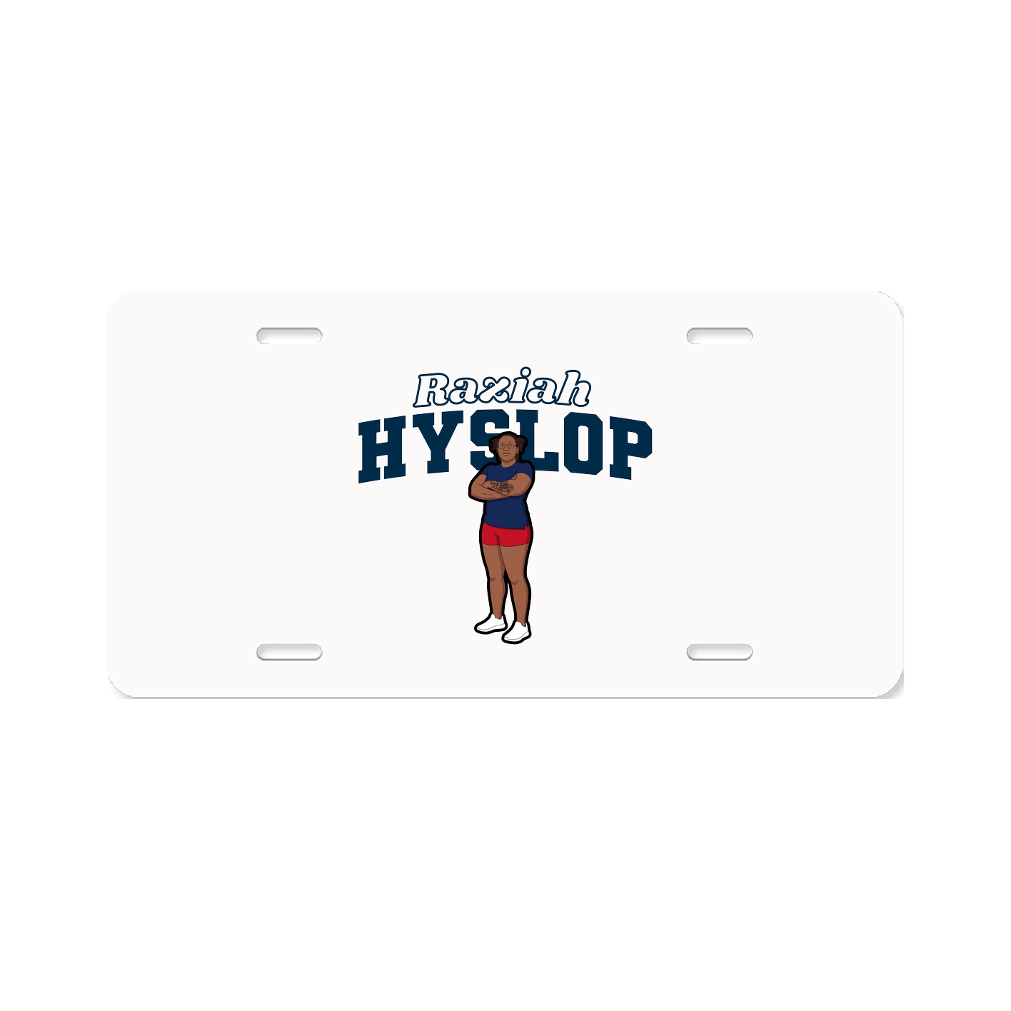License Plate — Name Arch in Classic