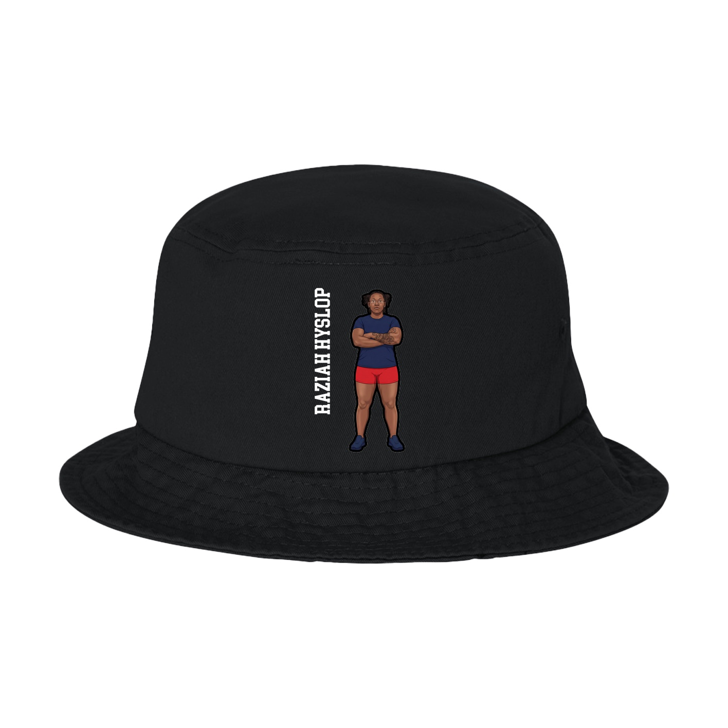 Bucket Cap — Name Vertical in Black