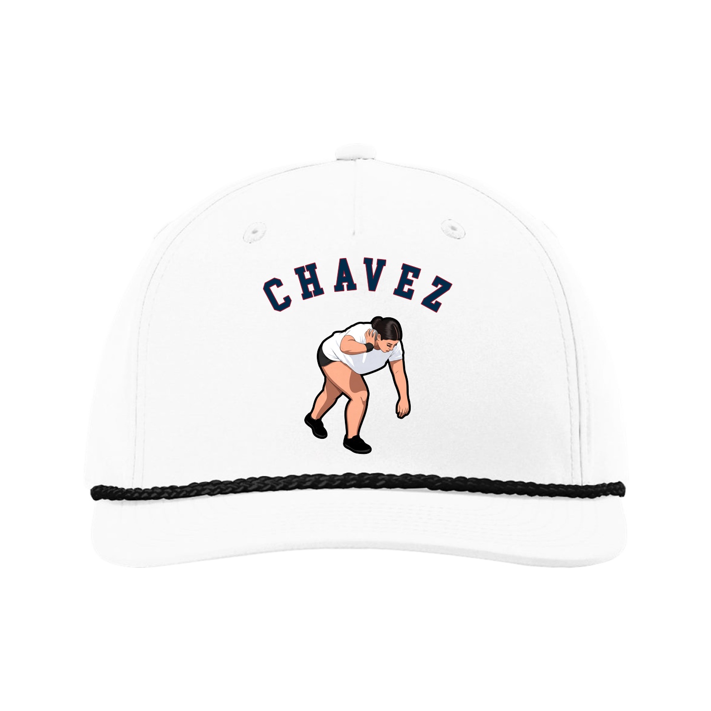 Five-Panel Classic Rope Cap — Shirsey Arch in White