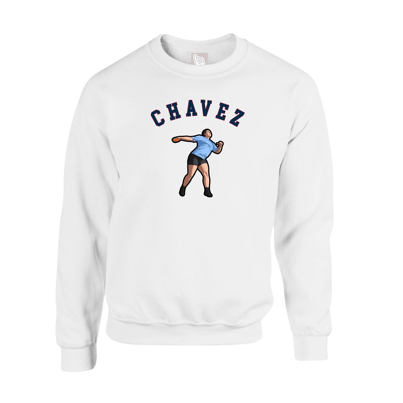 Fleece Crew — Shirsey Arch in White