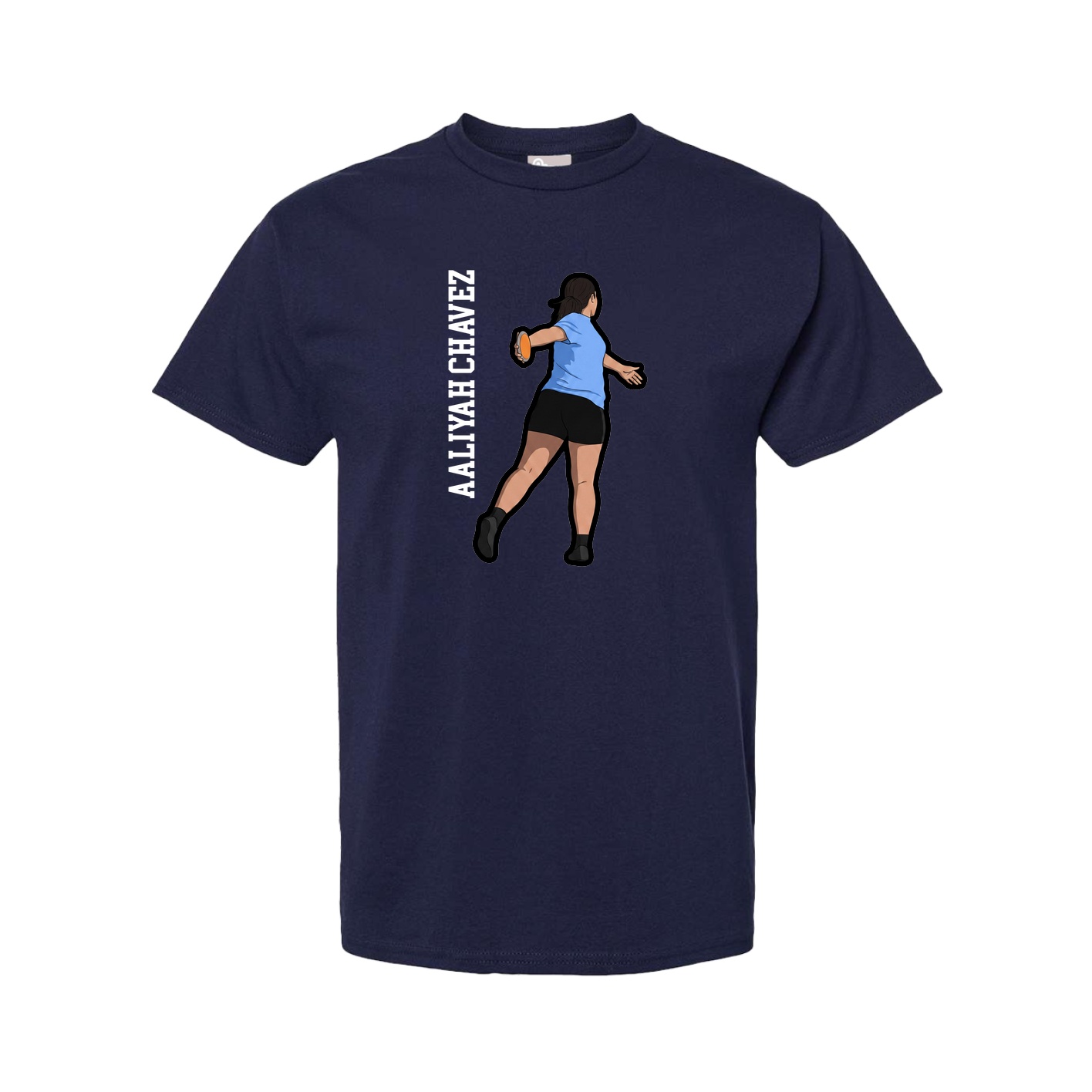 Tee — Name Vertical in Navy