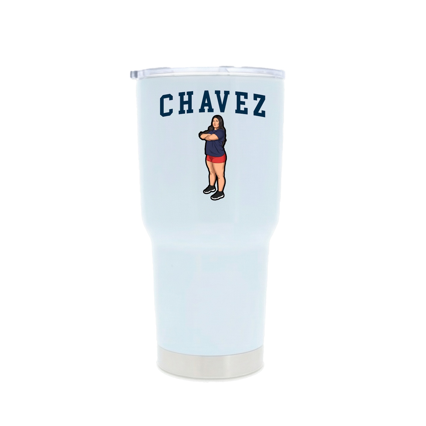 30oz Stainless Steel Tumbler — Shirsey in White
