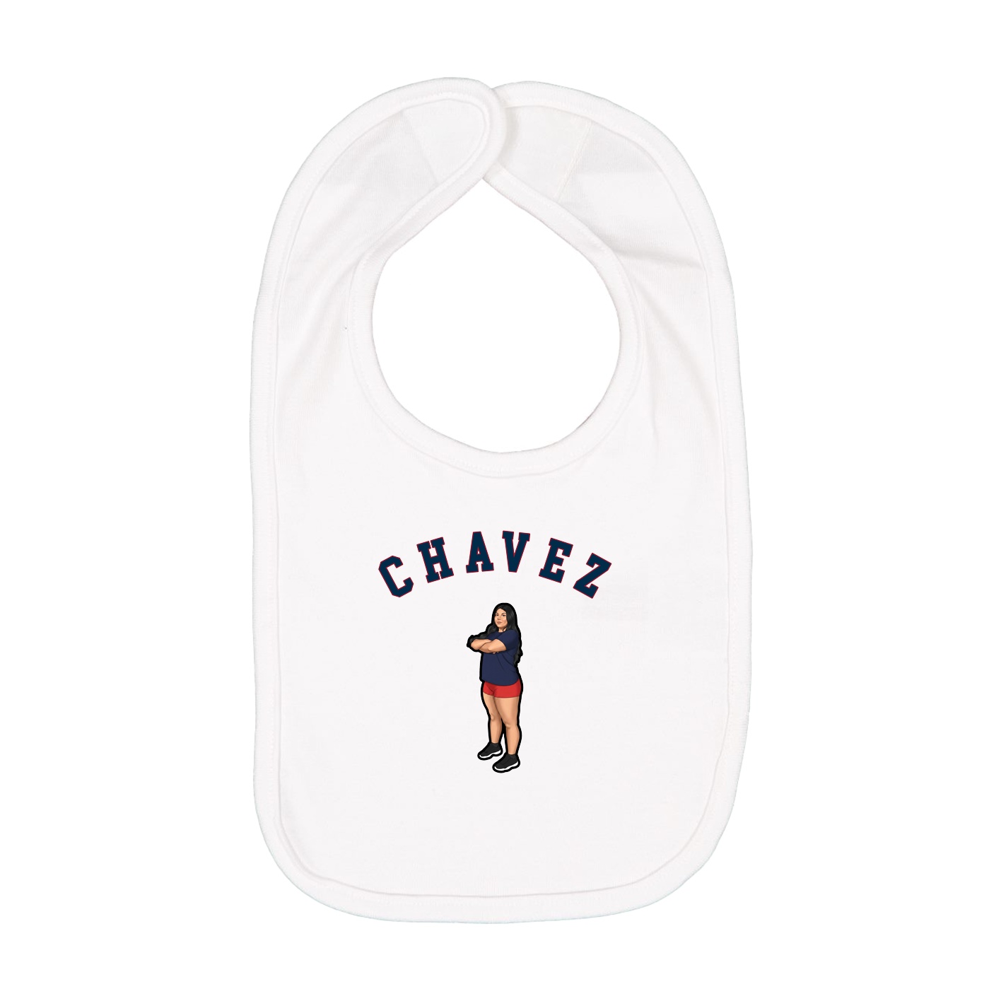Infant Bib — Shirsey Arch in White