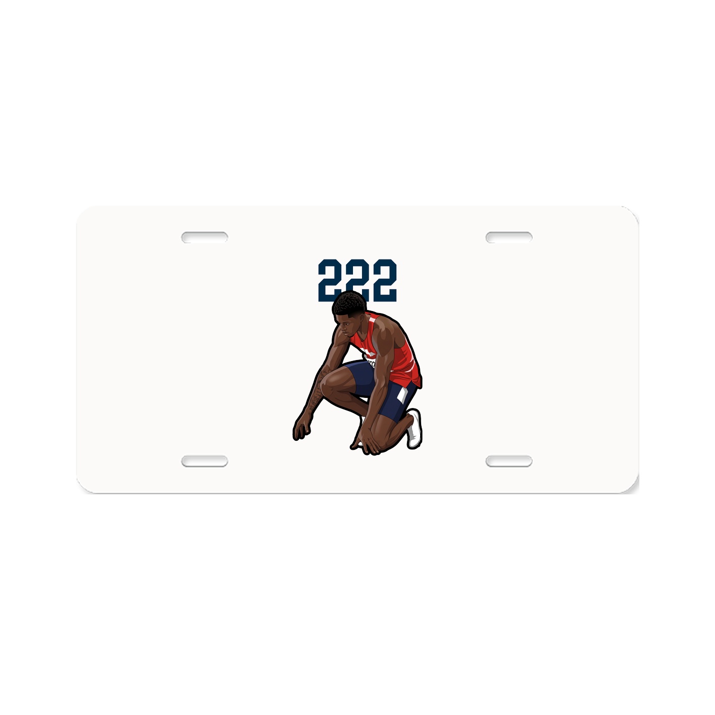 License Plate — Number Top in Classic