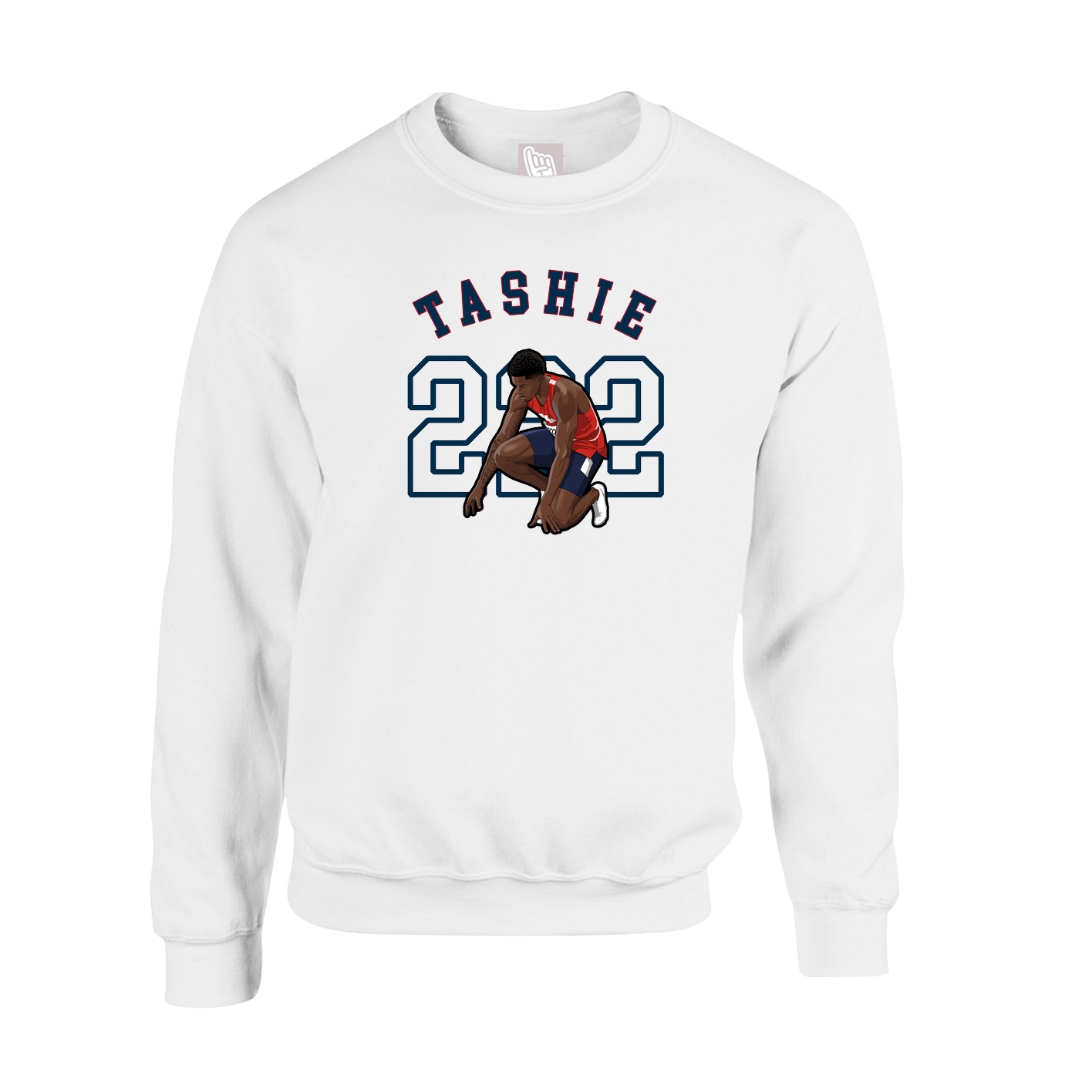 Fleece Crew — Shirsey Arch in White
