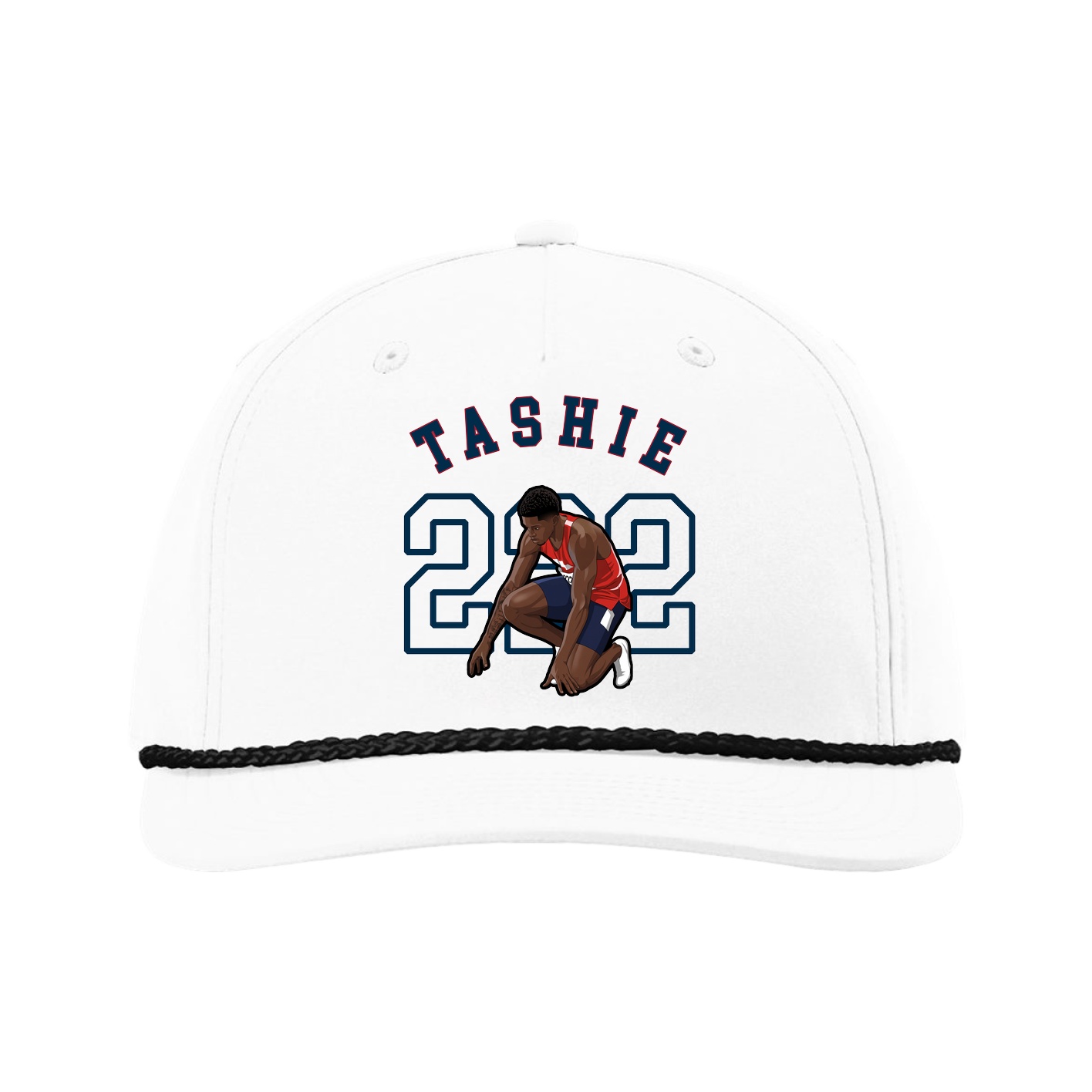 Five-Panel Classic Rope Cap — Shirsey Arch in White