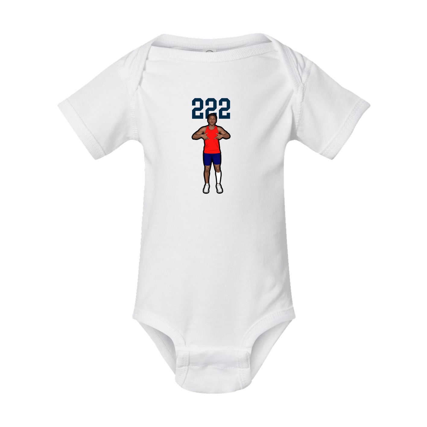 Baby Onesie — Number Top in White
