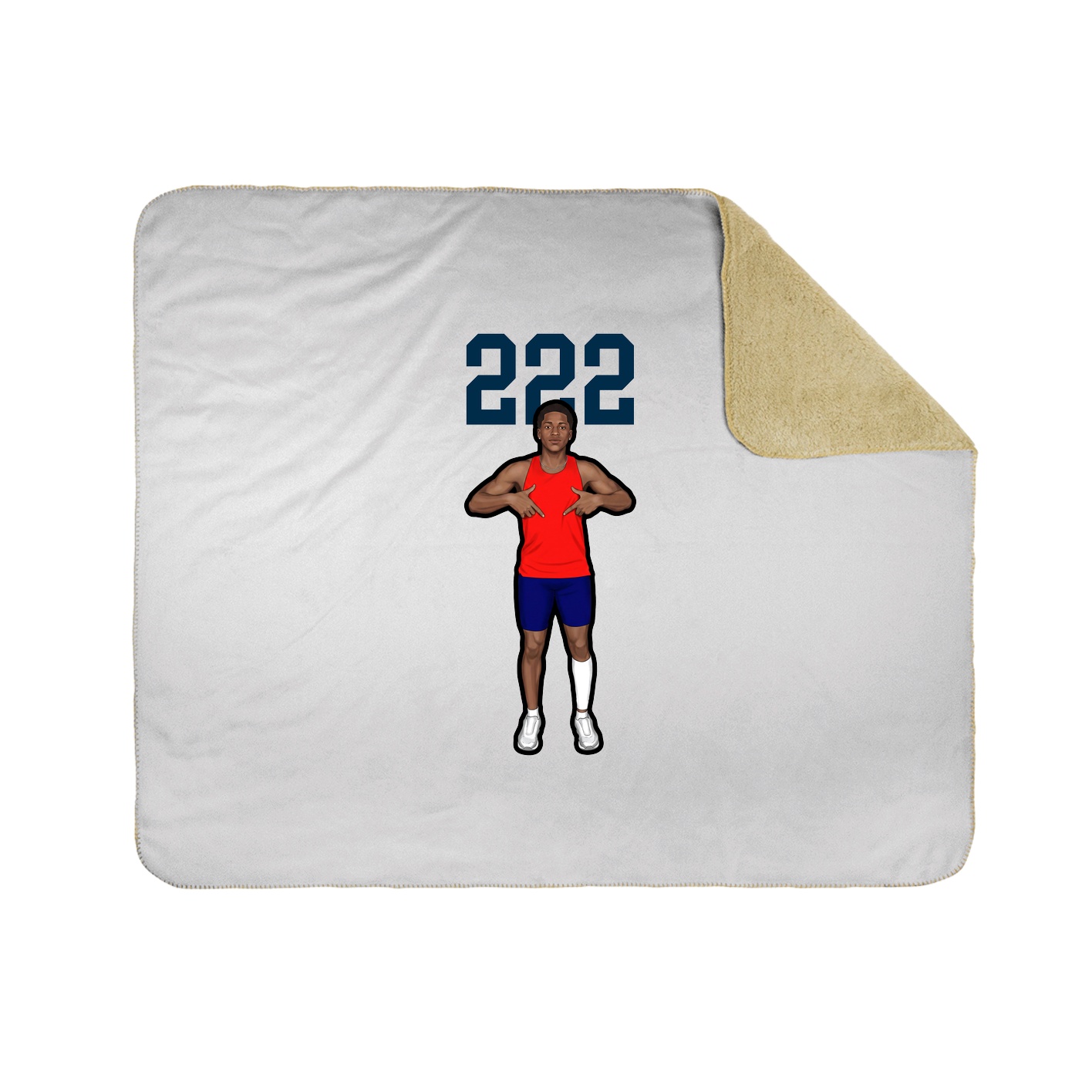 Throw Blanket — Number Top in White