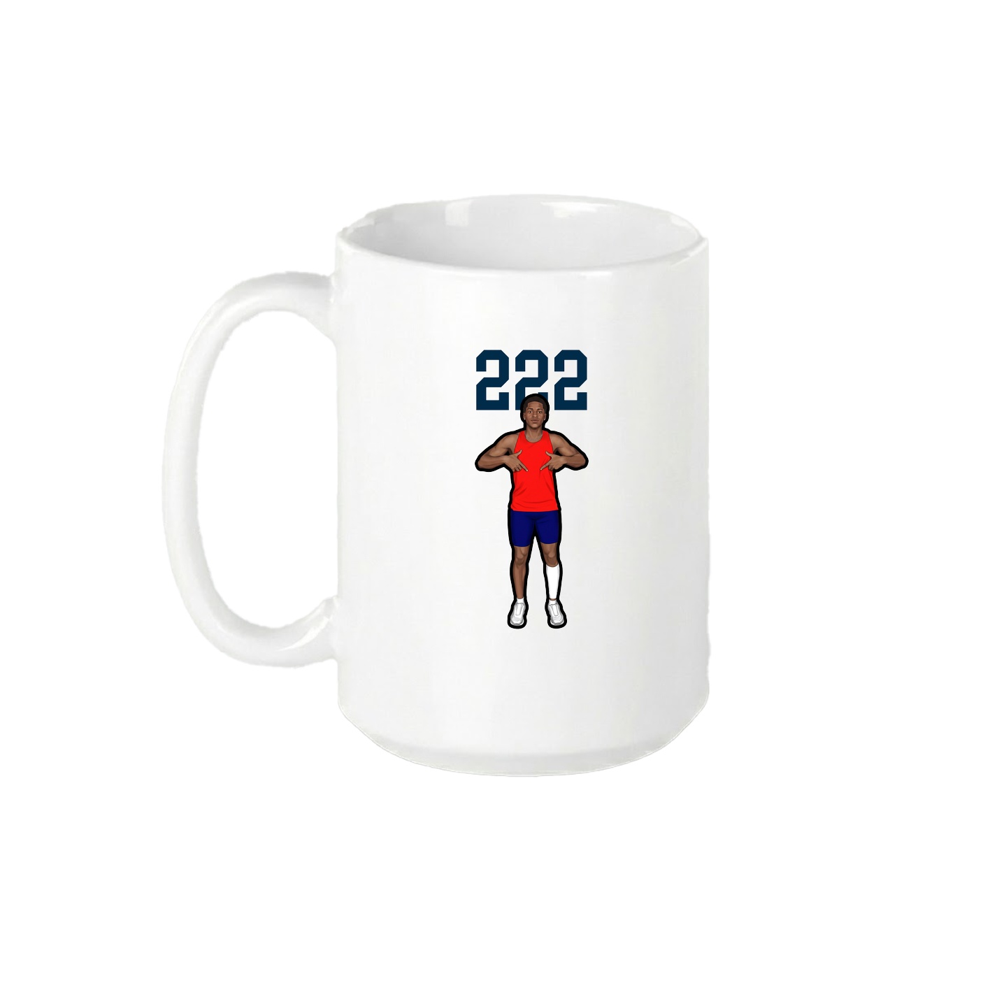 15oz Coffee Mug — Number Top in White