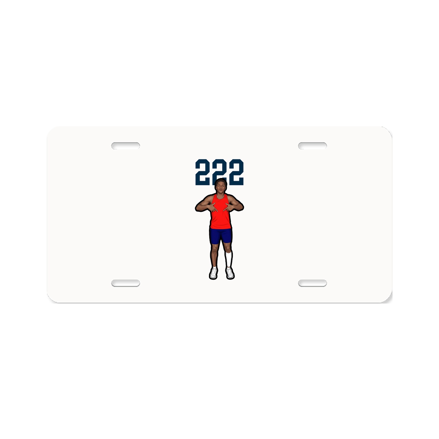 License Plate — Number Top in Classic