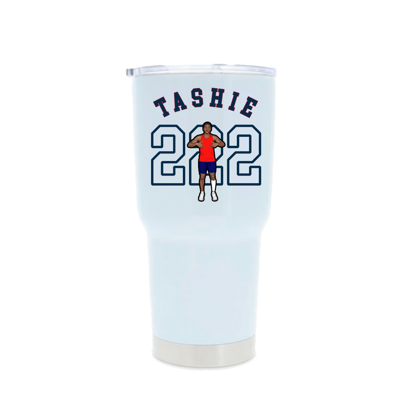 30oz Stainless Steel Tumbler — Shirsey Arch in White