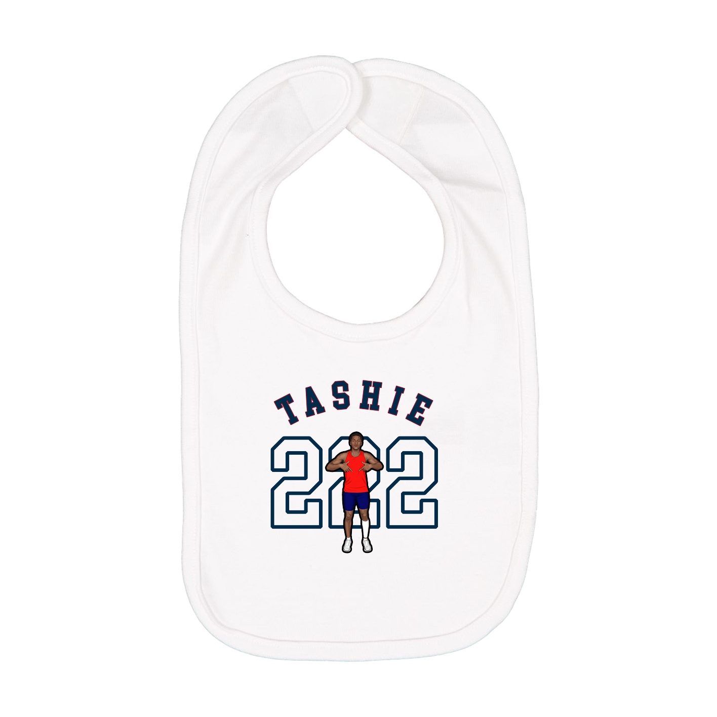 Infant Bib — Shirsey Arch in White