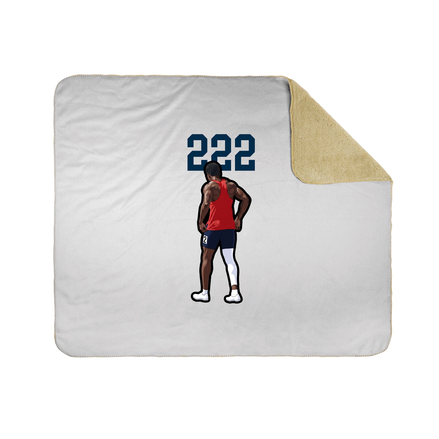 Throw Blanket — Number Top in White