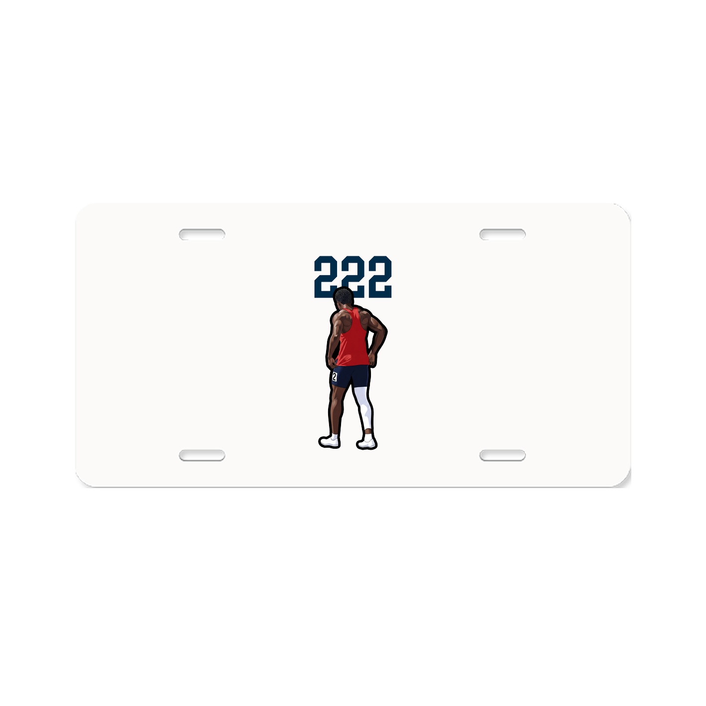 License Plate — Number Top in Classic