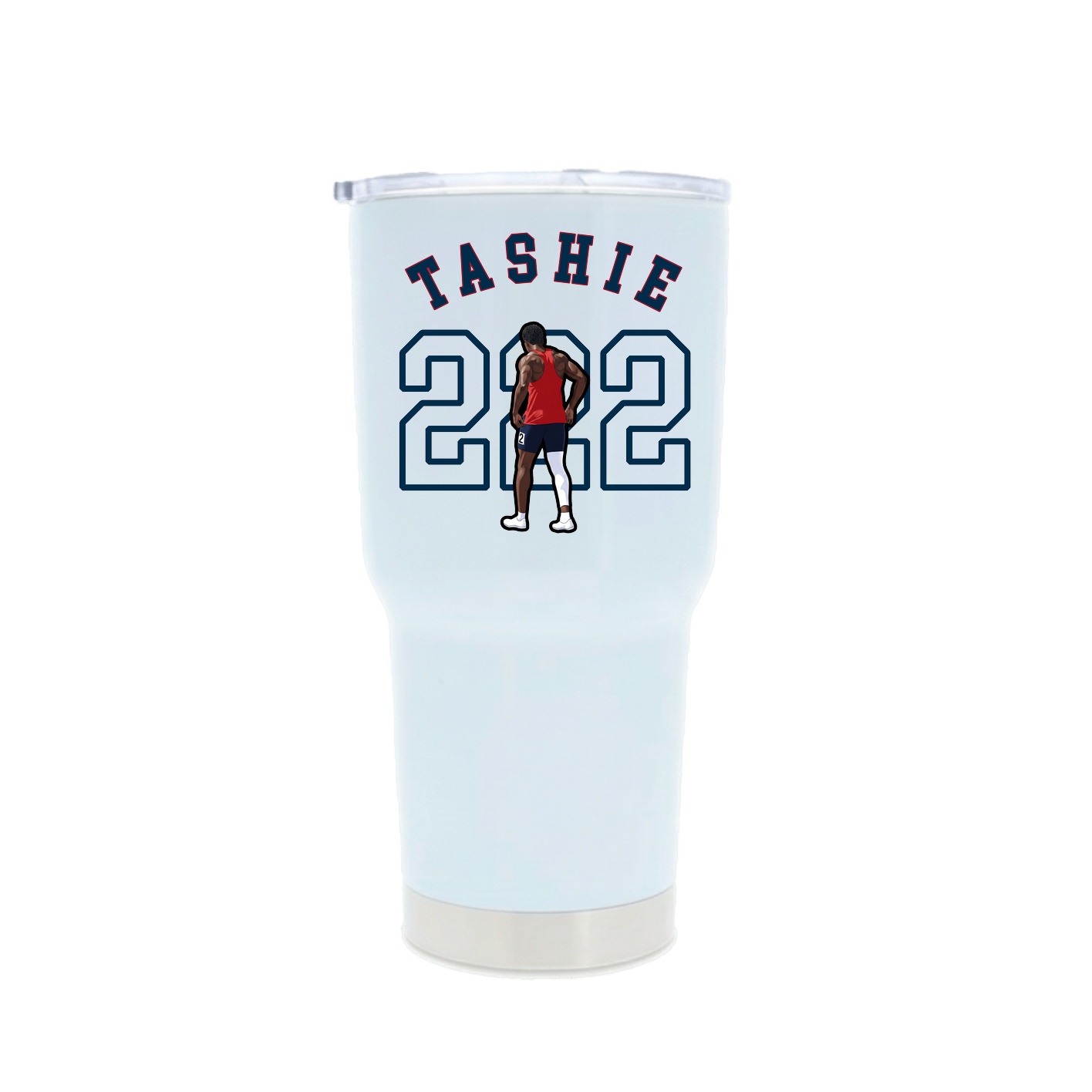 30oz Stainless Steel Tumbler — Shirsey Arch in White