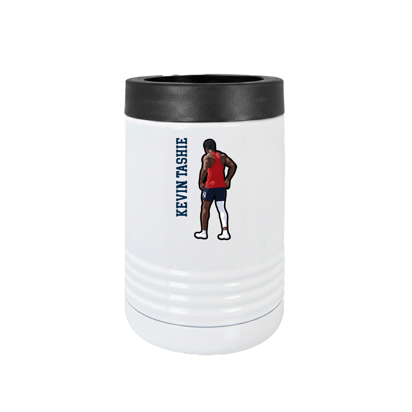 Beverage Holder — Name Vertical in White