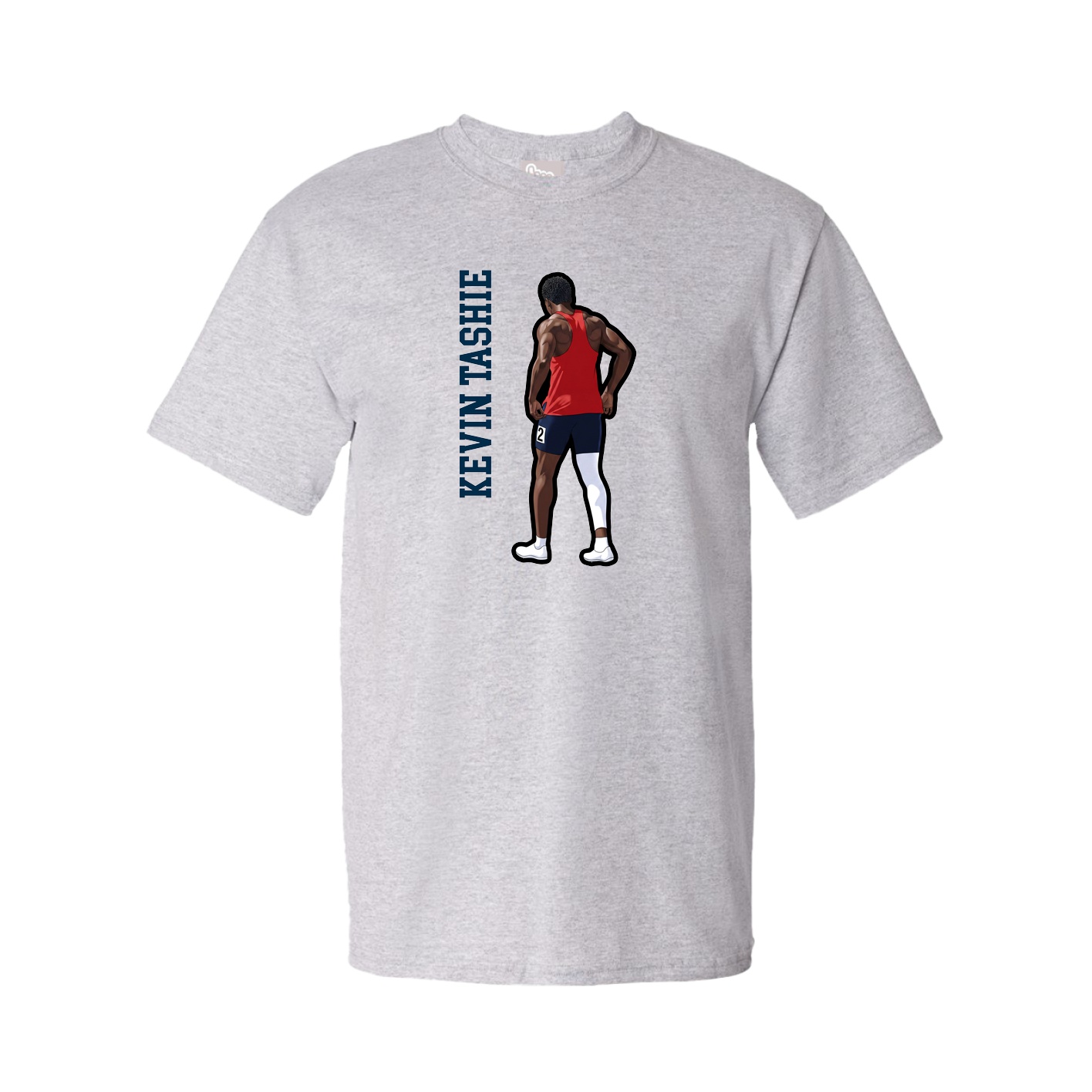 Tee — Name Vertical in Grey