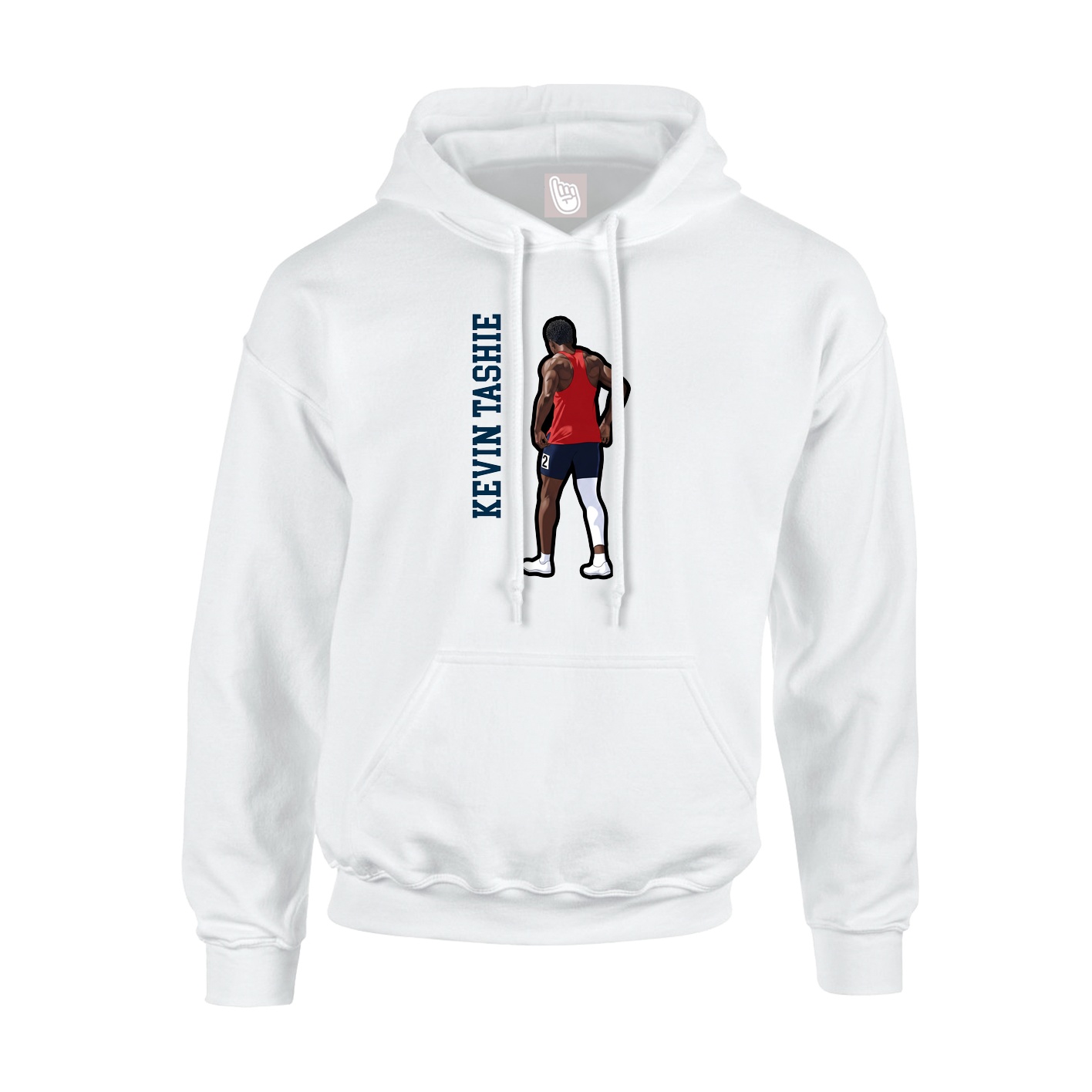 Youth Hoodie — Name Vertical in White