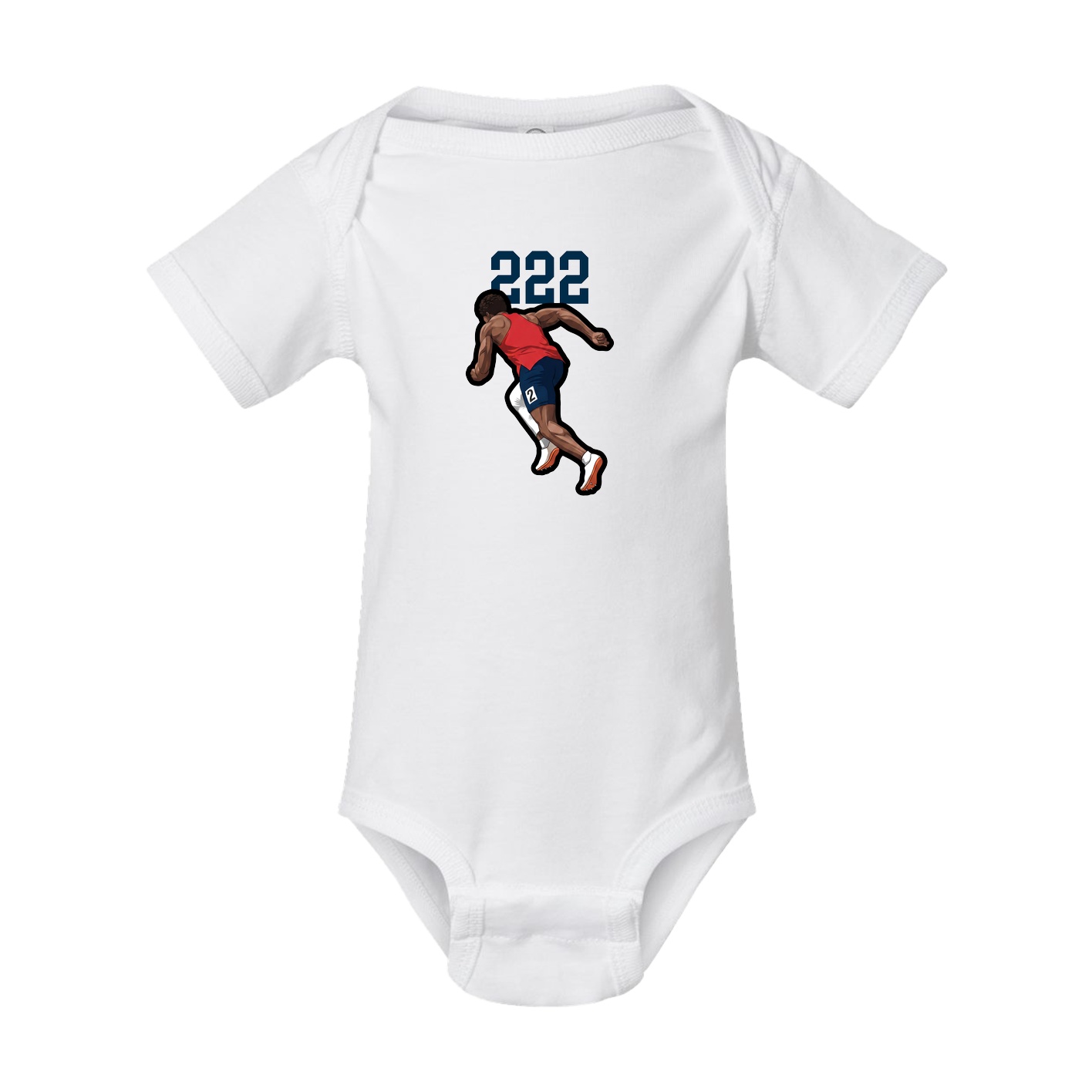 Baby Onesie — Number Top in White