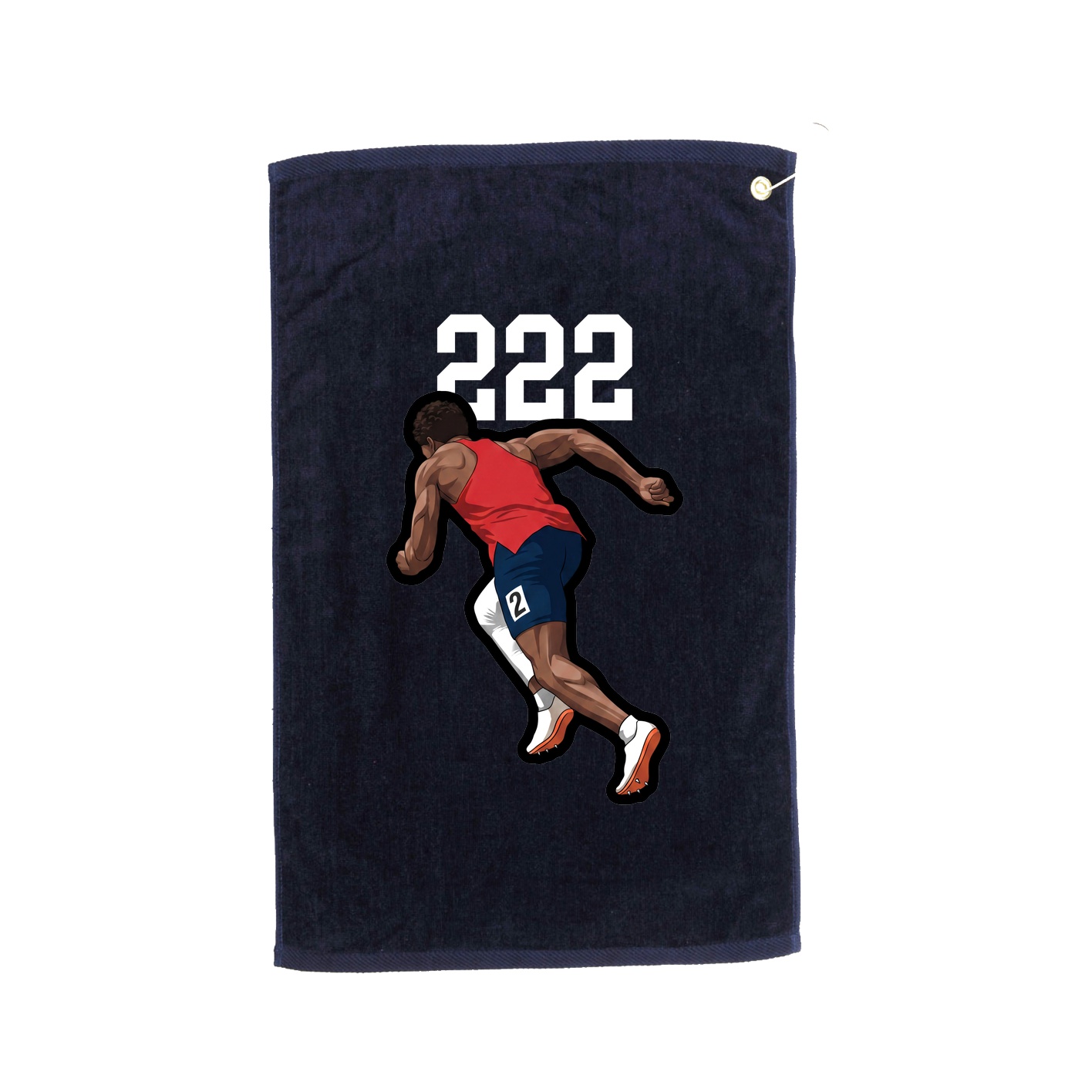 Golf Towel — Number Top in Navy