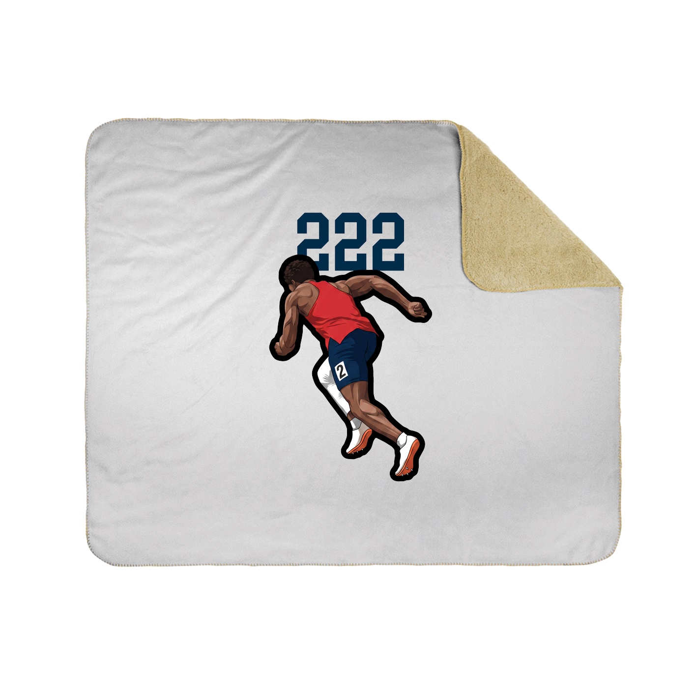Throw Blanket — Number Top in White