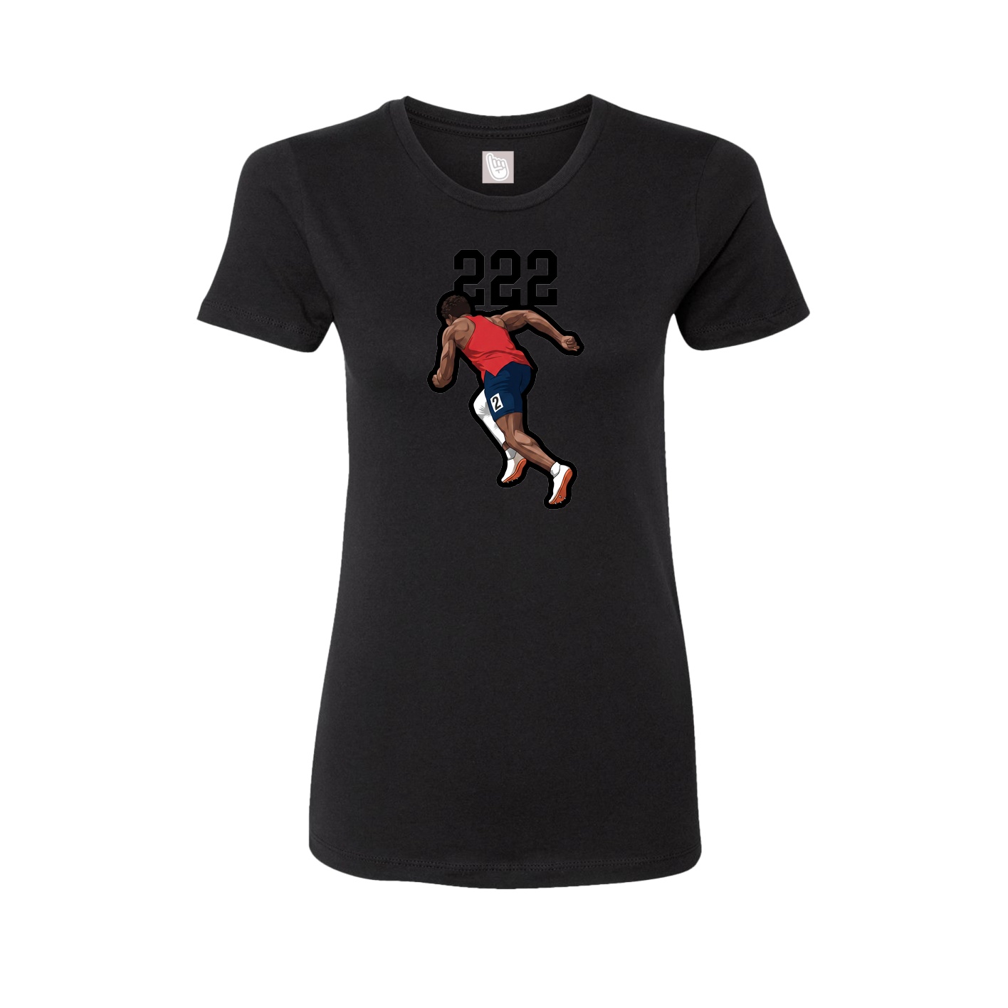 Womens Tee — Number Top in Black