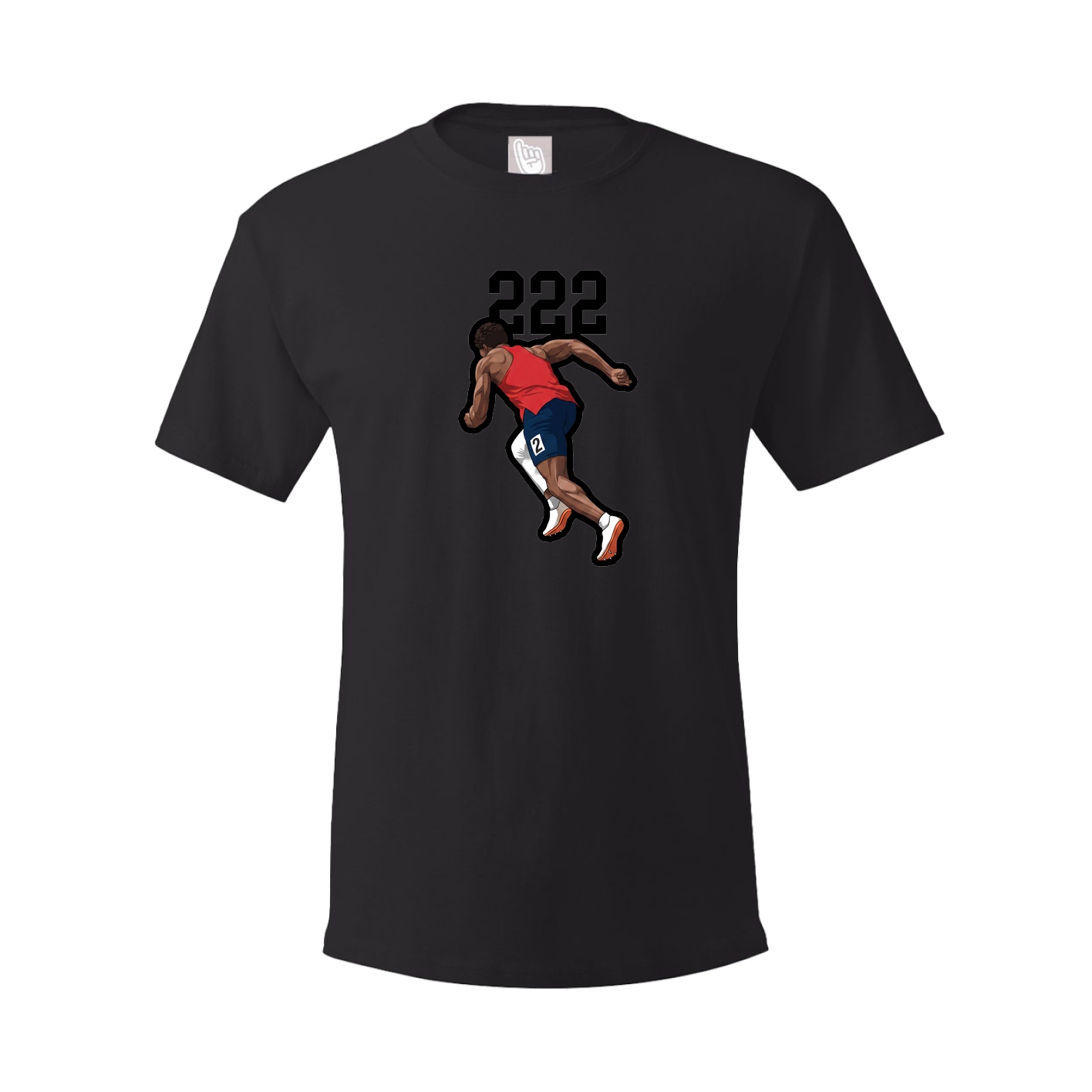 Youth Tee — Number Top in Black