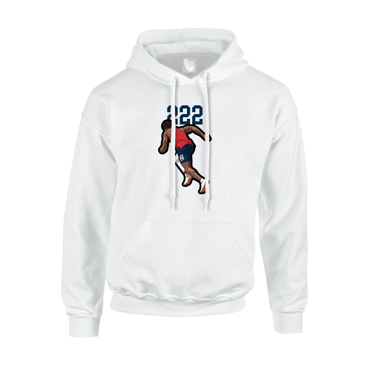 Hoodie — Number Top in White