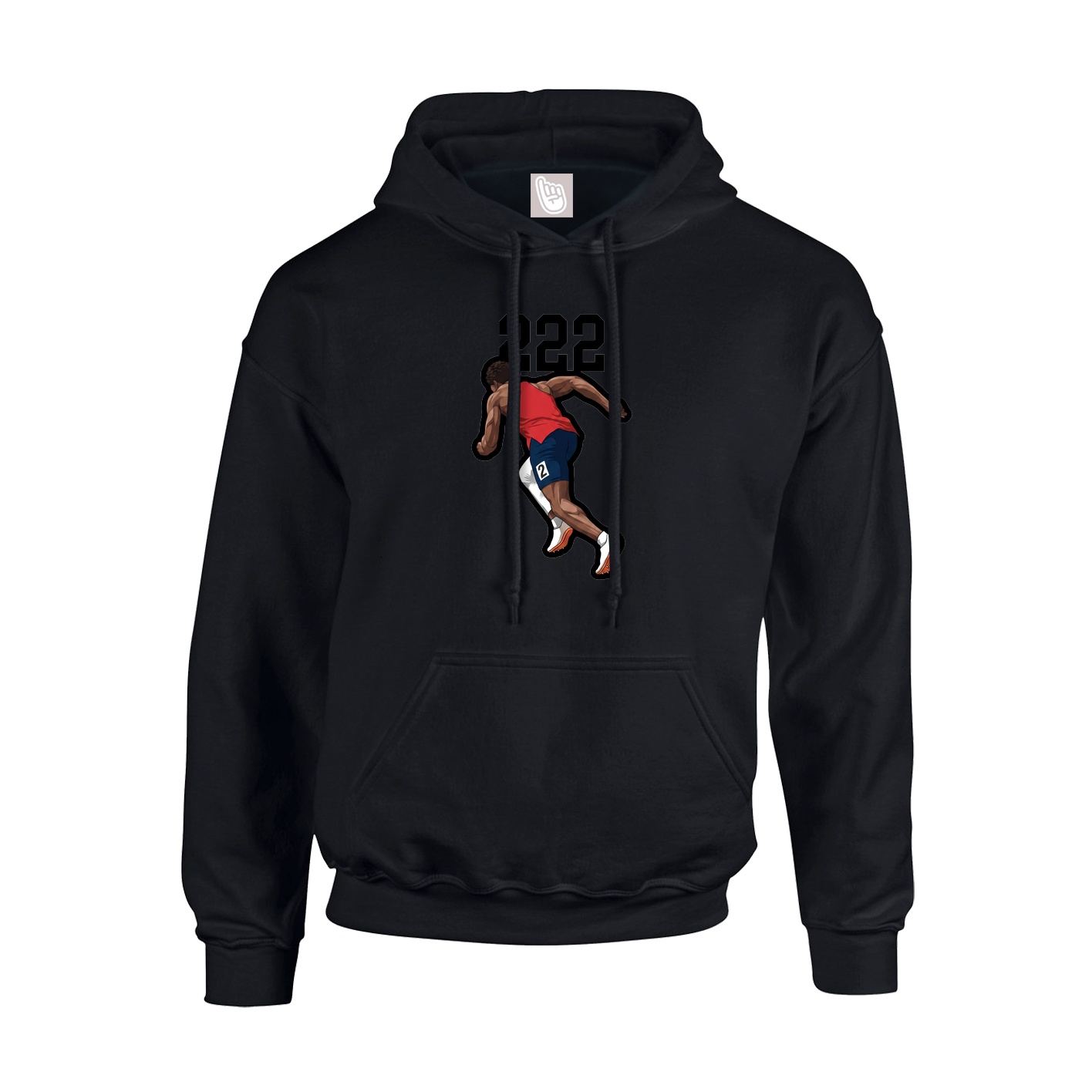 Youth Hoodie — Number Top in Black