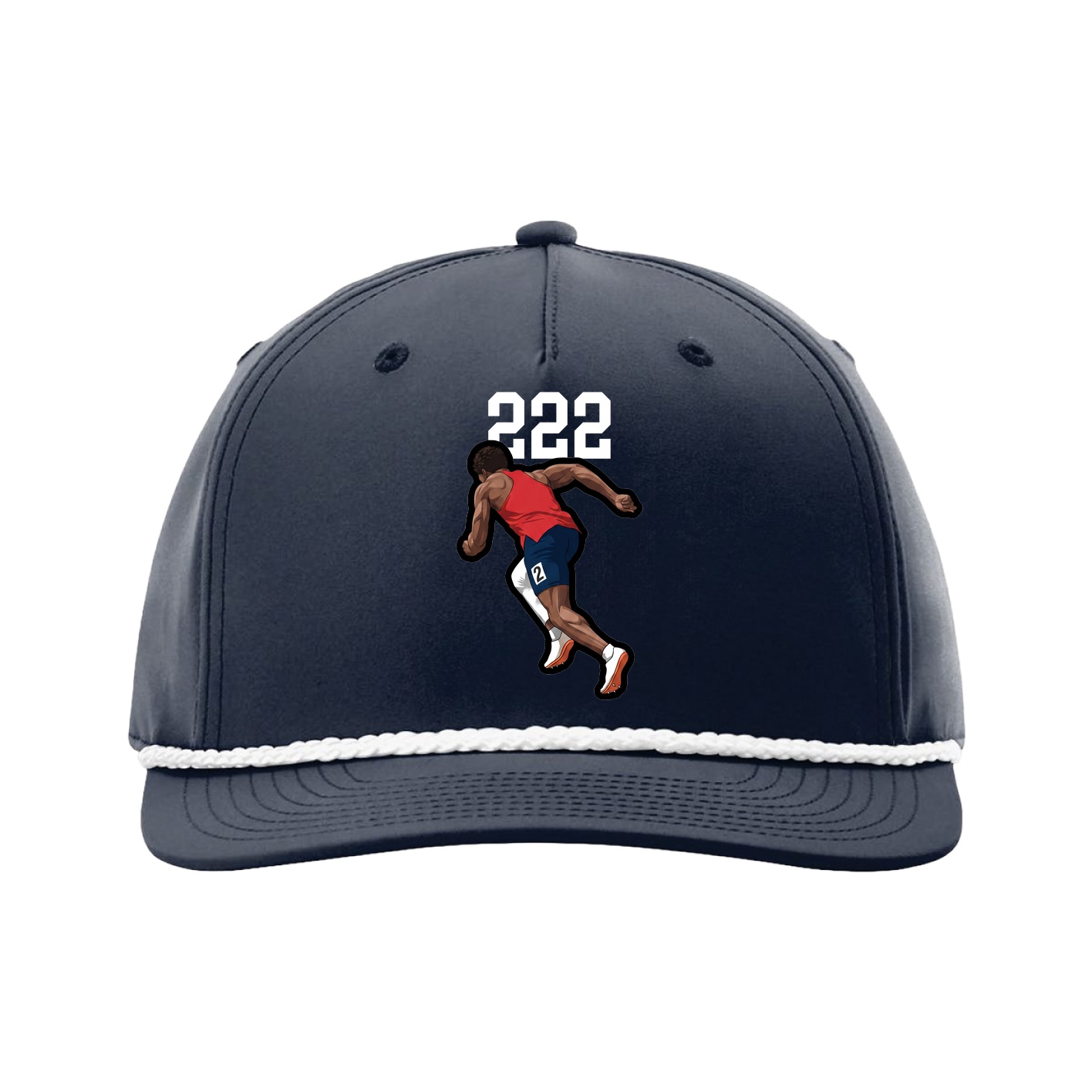 Five-Panel Classic Rope Cap — Number Top in Navy