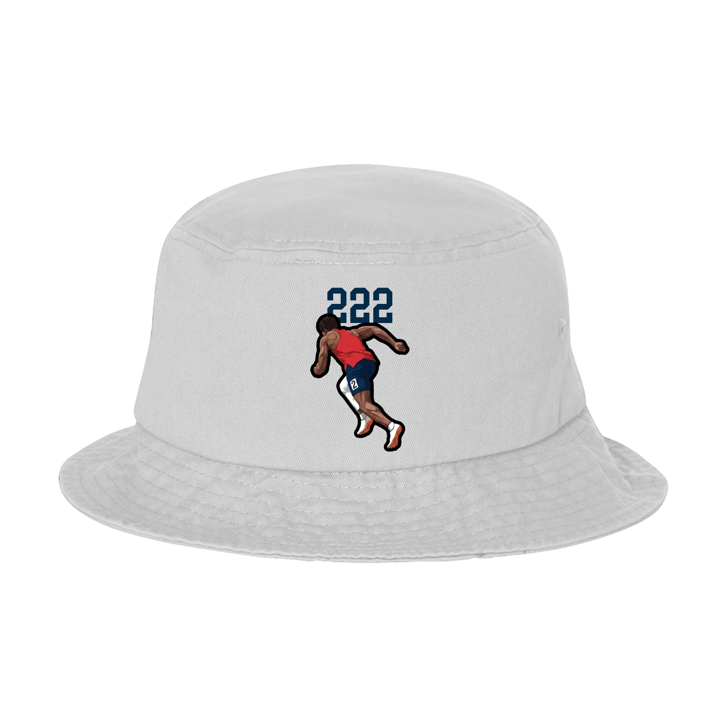 Bucket Cap — Number Top in White