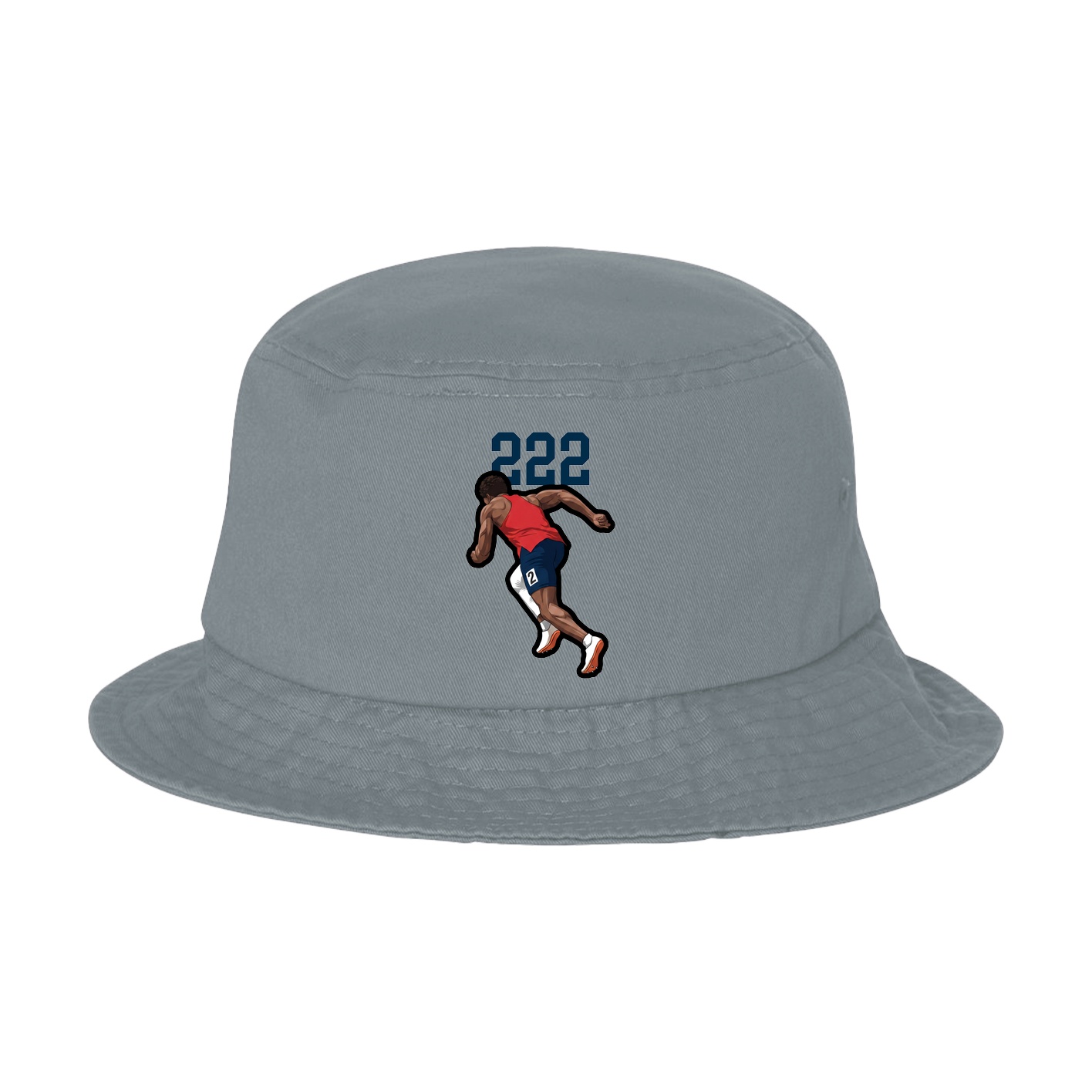 Bucket Cap — Number Top in Grey