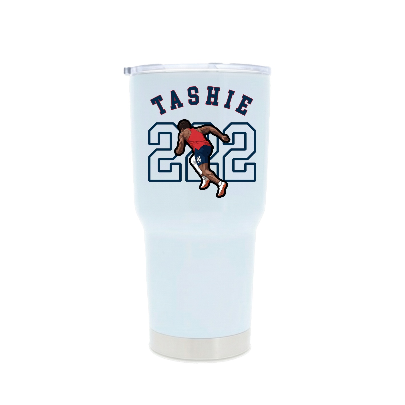 30oz Stainless Steel Tumbler — Shirsey Arch in White