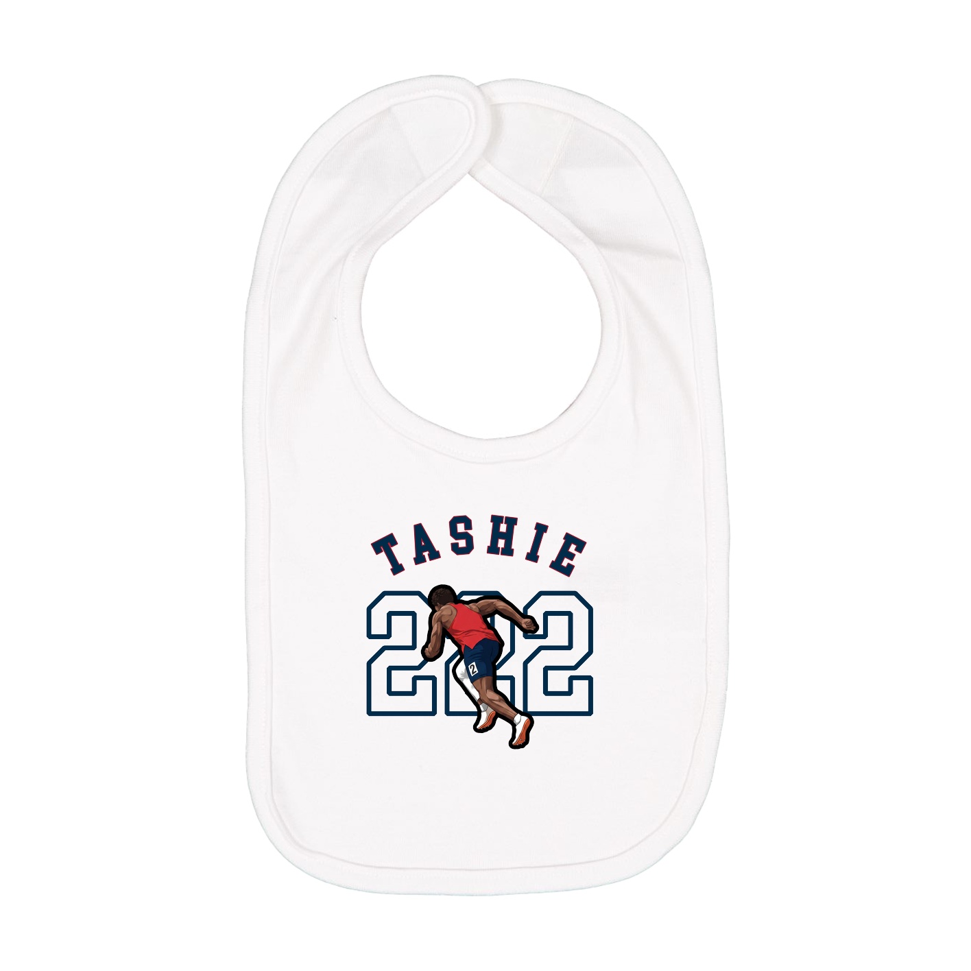 Infant Bib — Shirsey Arch in White