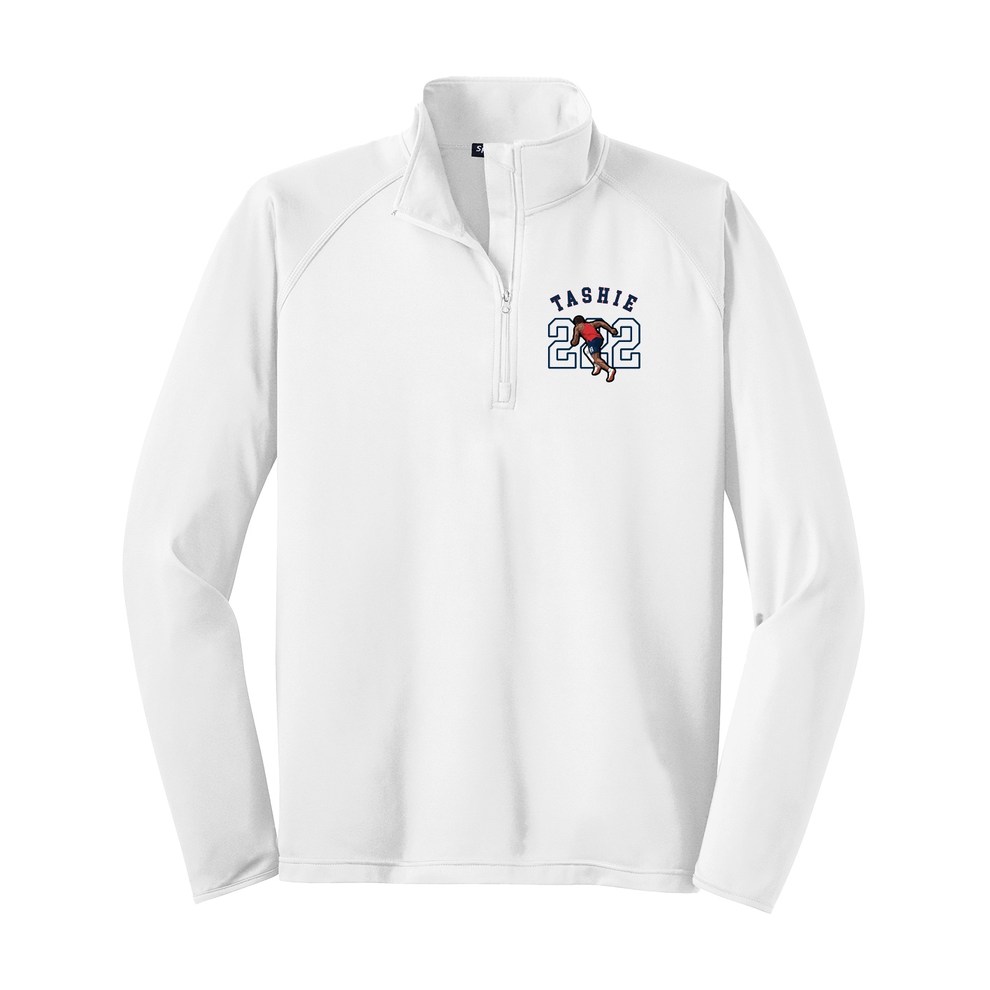 Q-Zip Pullover — Shirsey Arch in White