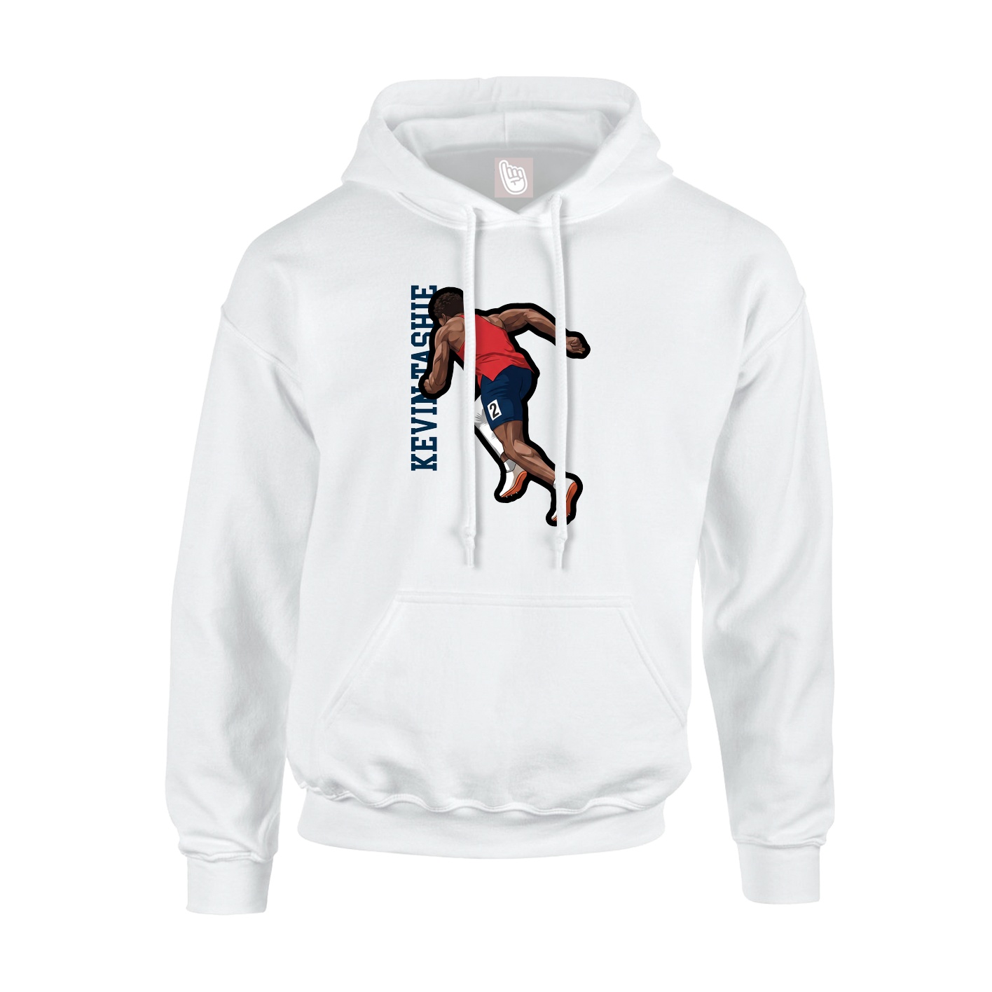 Hoodie — Name Vertical in White
