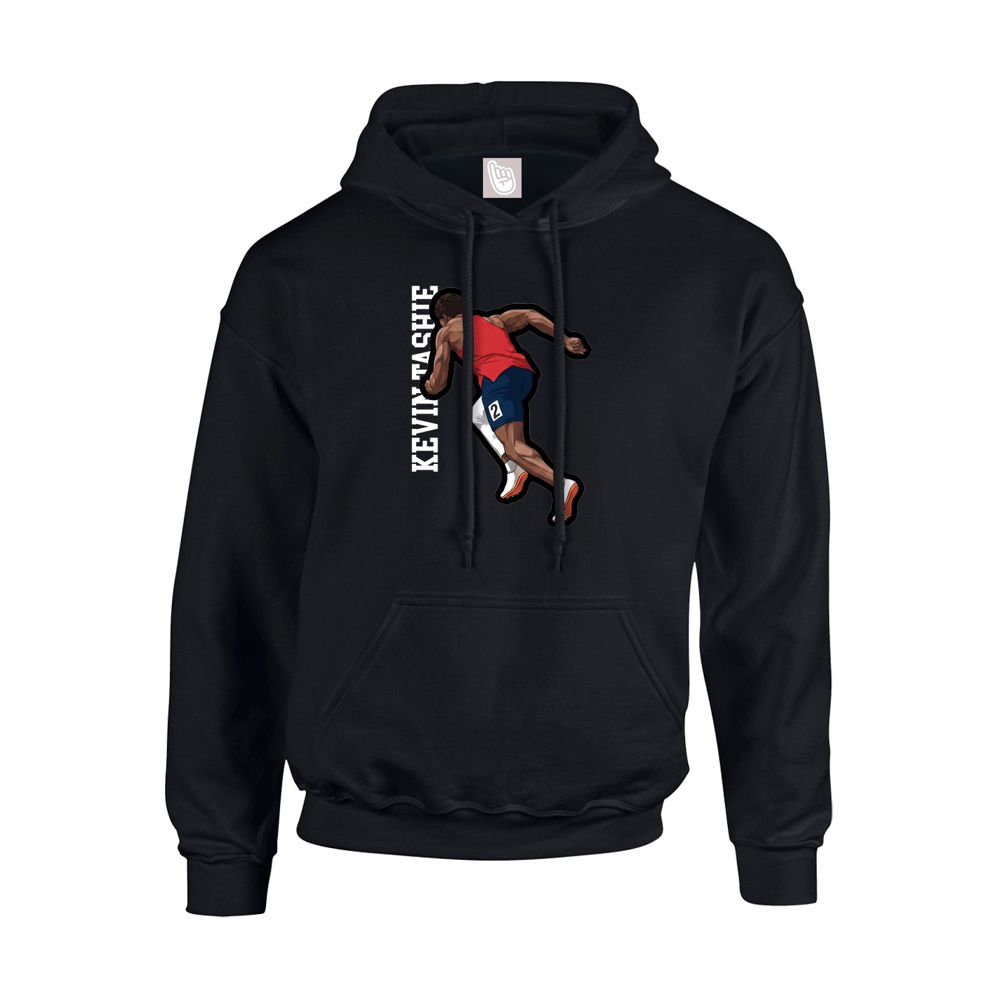 Youth Hoodie — Name Vertical in Black