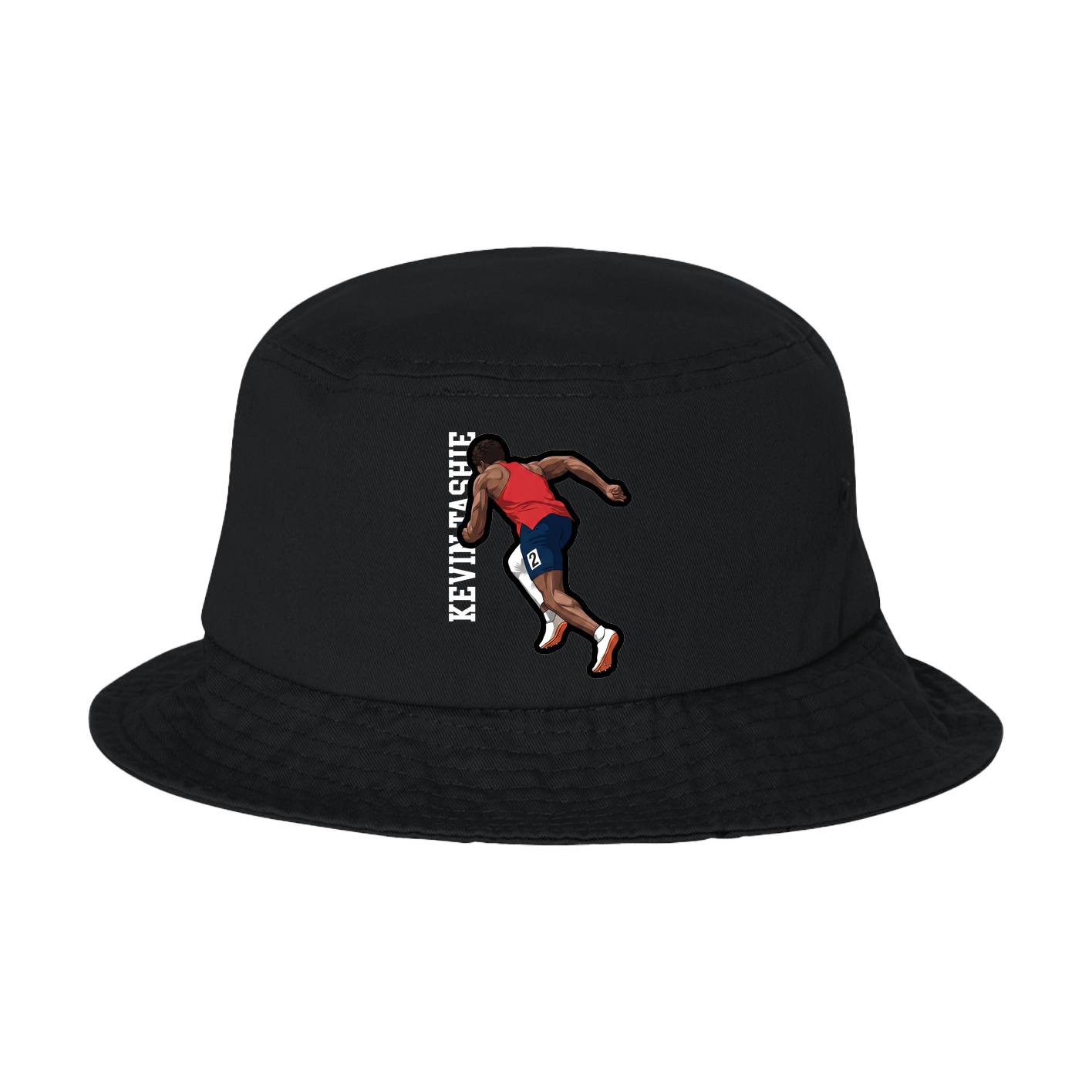 Bucket Cap — Name Vertical in Black