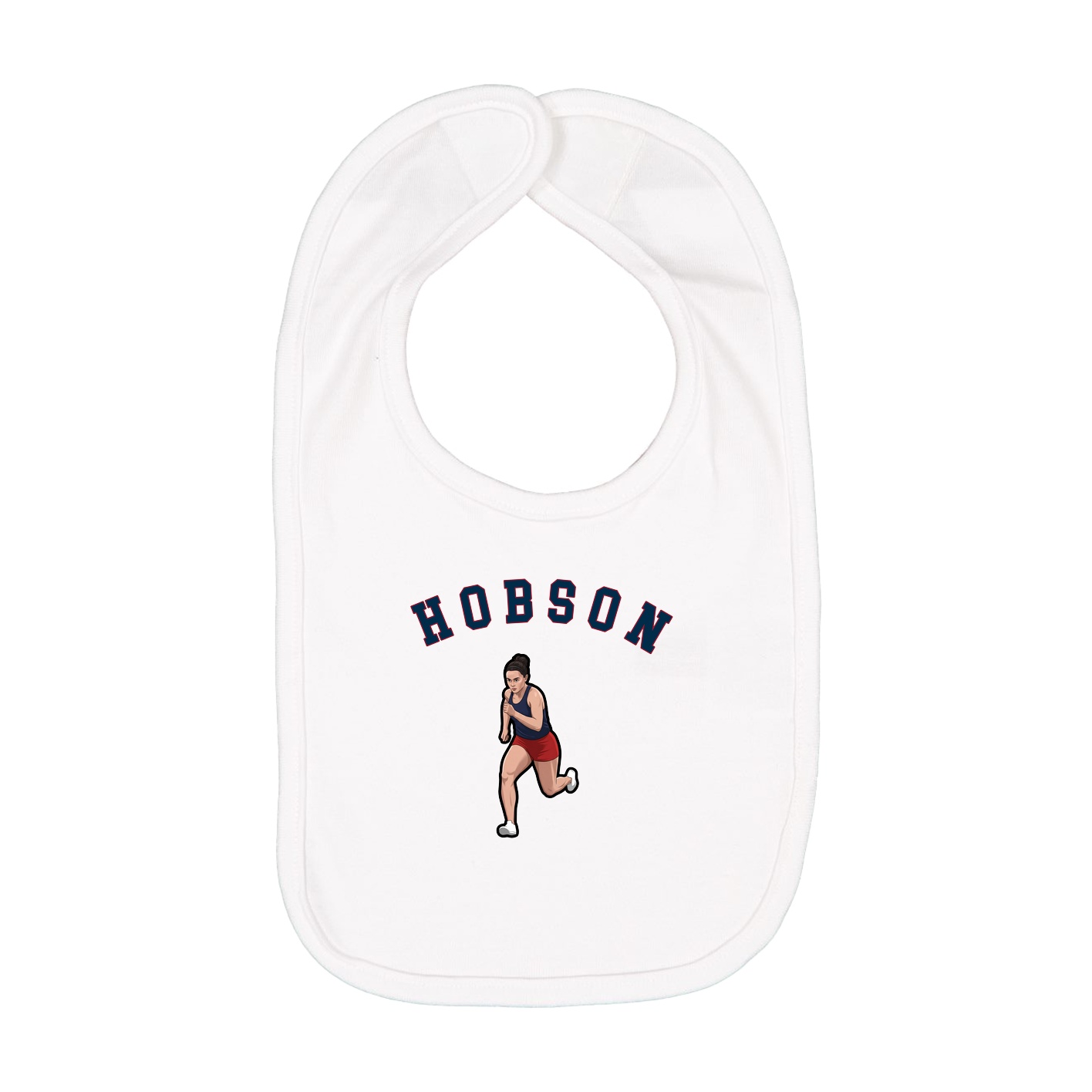 Infant Bib — Shirsey Arch in White