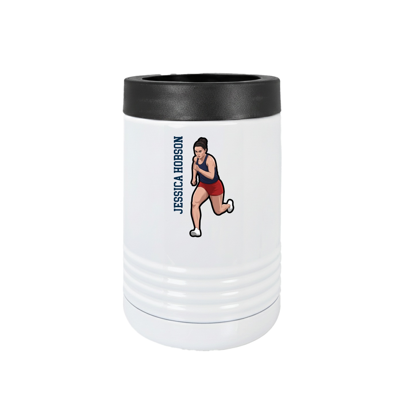 Beverage Holder — Name Vertical in White