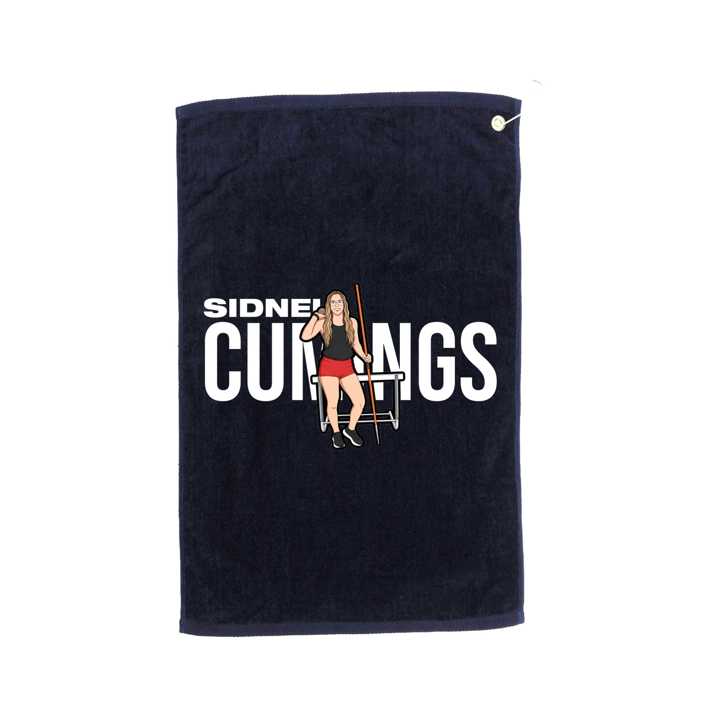Golf Towel — Player Name in Navy