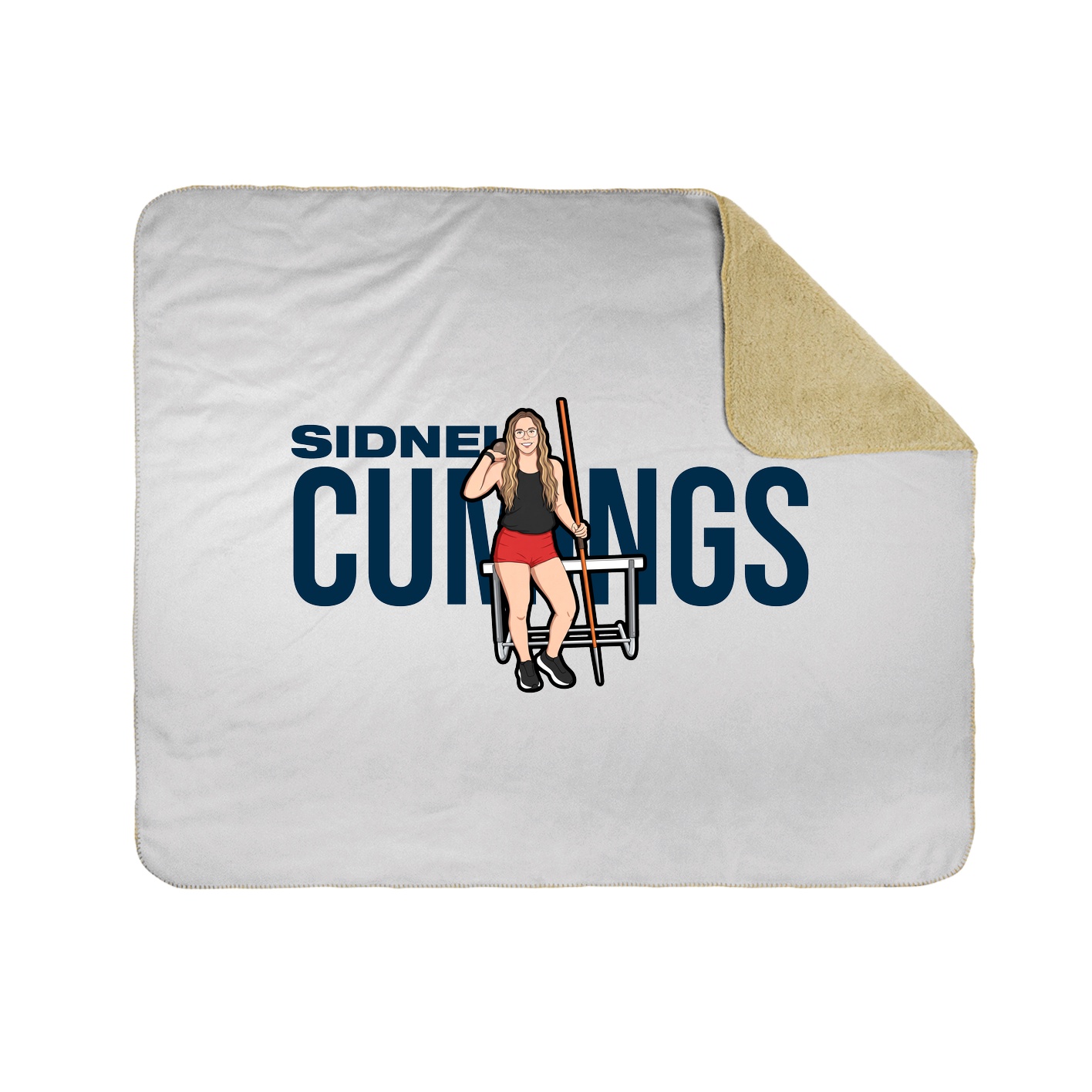 Throw Blanket — Player Name in White