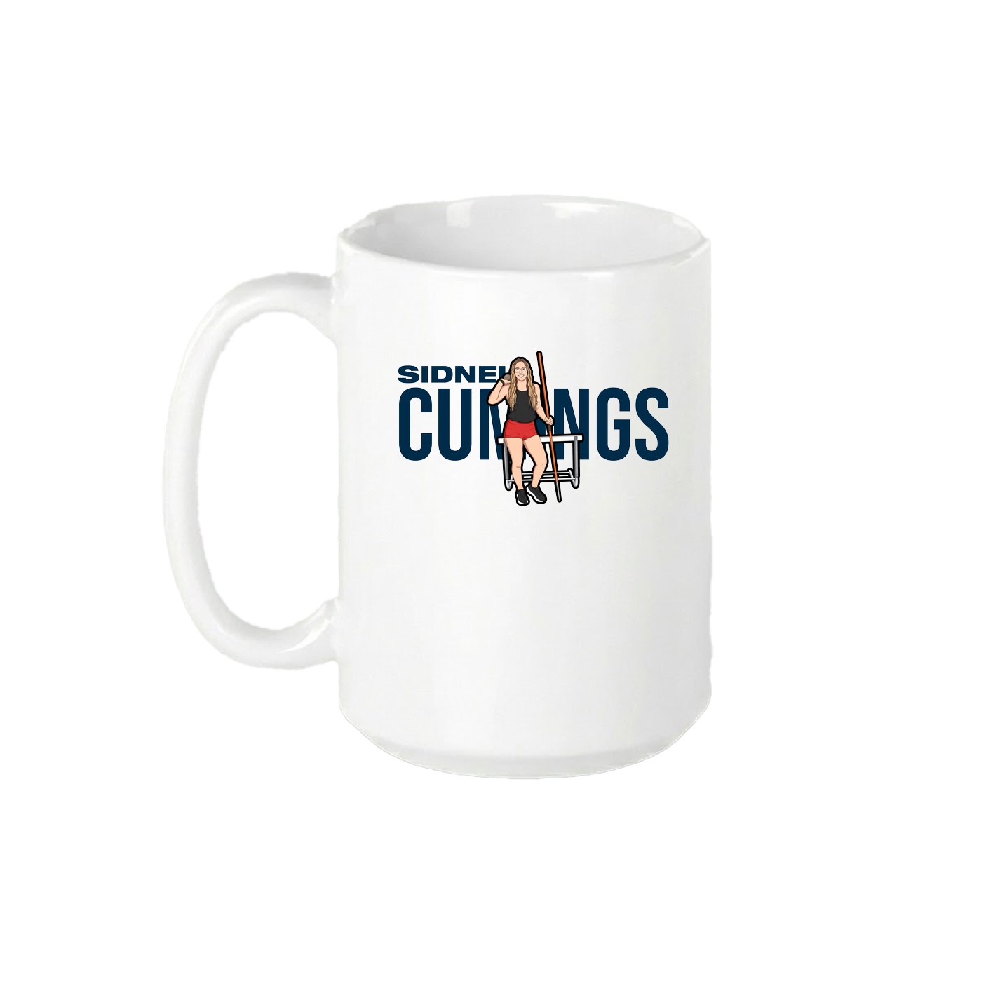 15oz Coffee Mug — Player Name in White