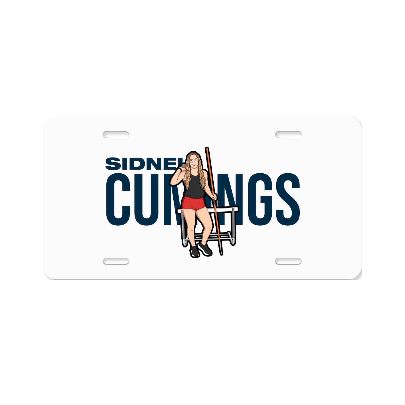 License Plate — Player Name in Classic