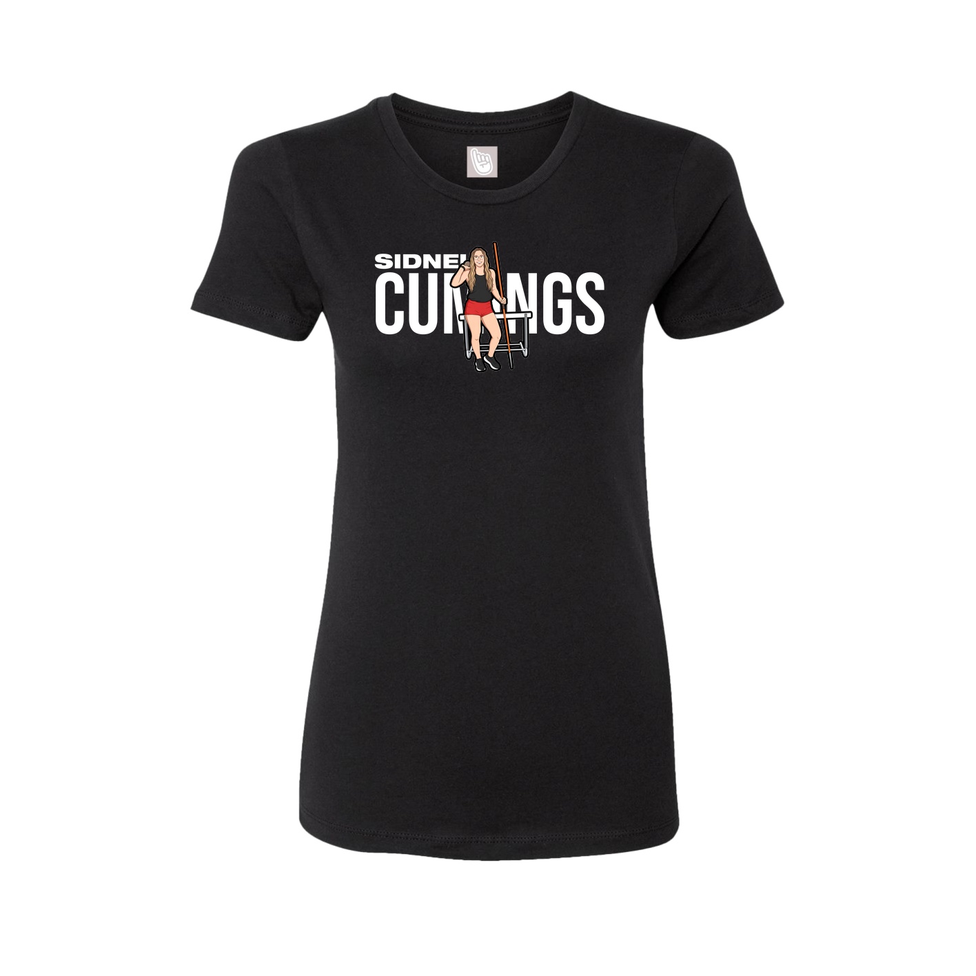 Fitted Women's Tee — Player Name in Black