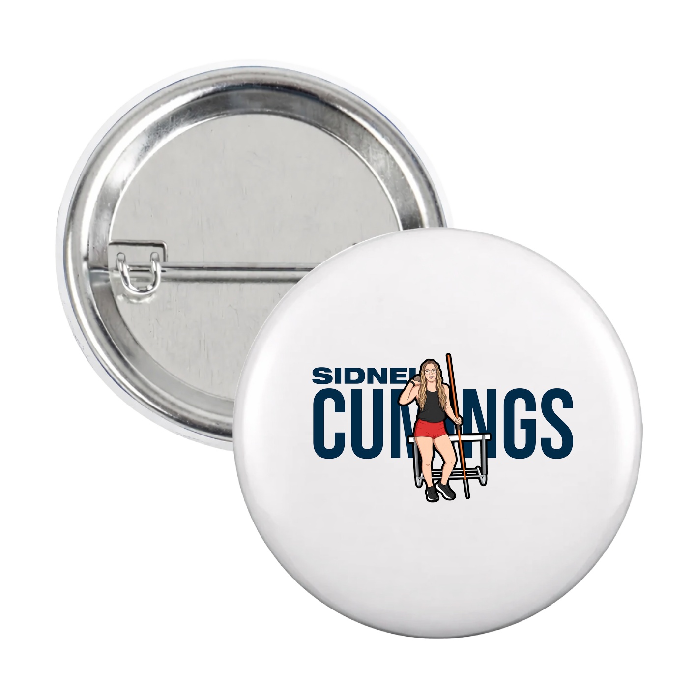 Game Day Button — Player Name in White